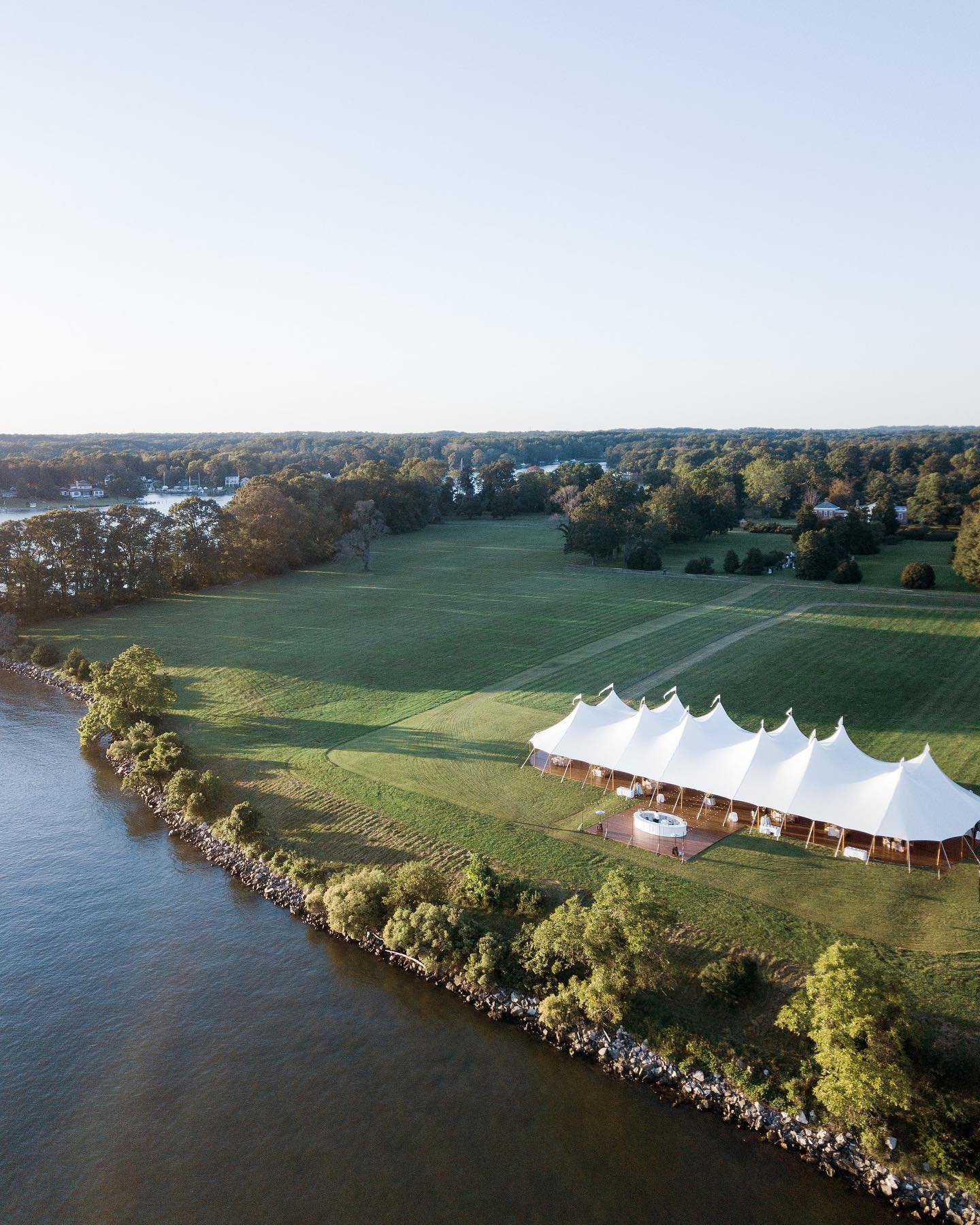 A wedding evening under the tent is one well spent. Swipe to see how we took this reception from day to night.

Planning &amp; Design: @rroseevents
Photography: @corbingurkin 
Videography: @claytonfilmco 
Venue: @whitehalleventsmd 
Catering &amp; Cak