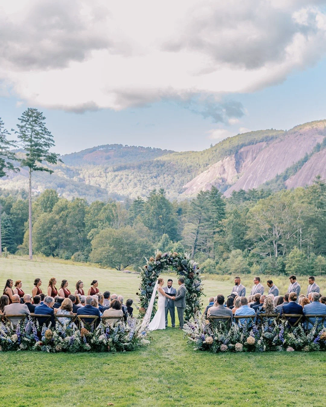 A ceremony framed by the mountains and a tented reception alive with thoughtful touches &mdash; Lindsey &amp; Aaron&rsquo;s Lonesome Valley wedding blended mountain charm with refined design.

Planning, Design &amp; Production: @rroseevents
Photograp