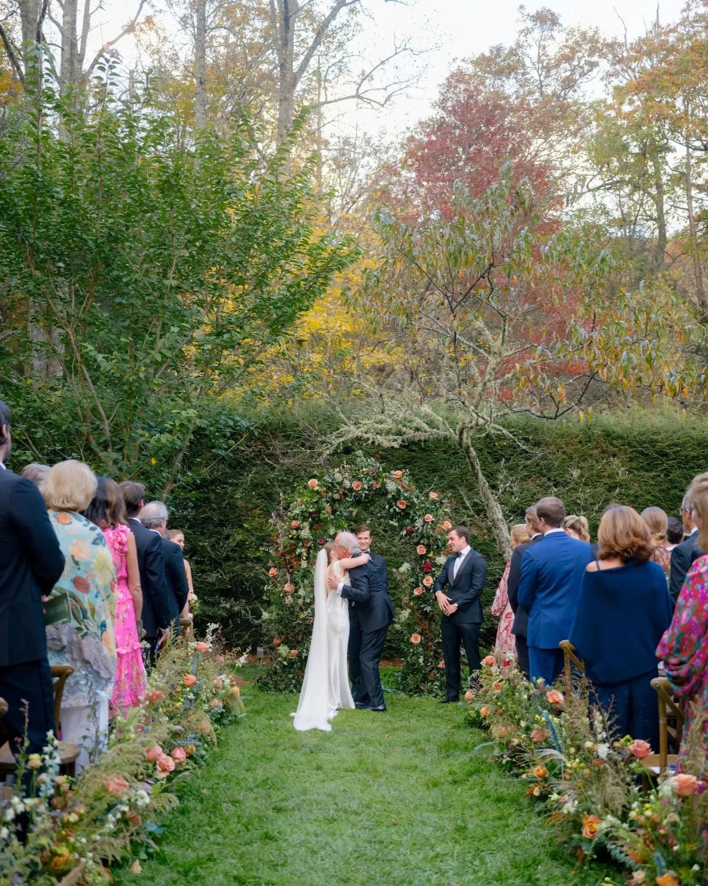  Wedding ceremony in the orchard at Old Edwards Inn, Highlands, NC 