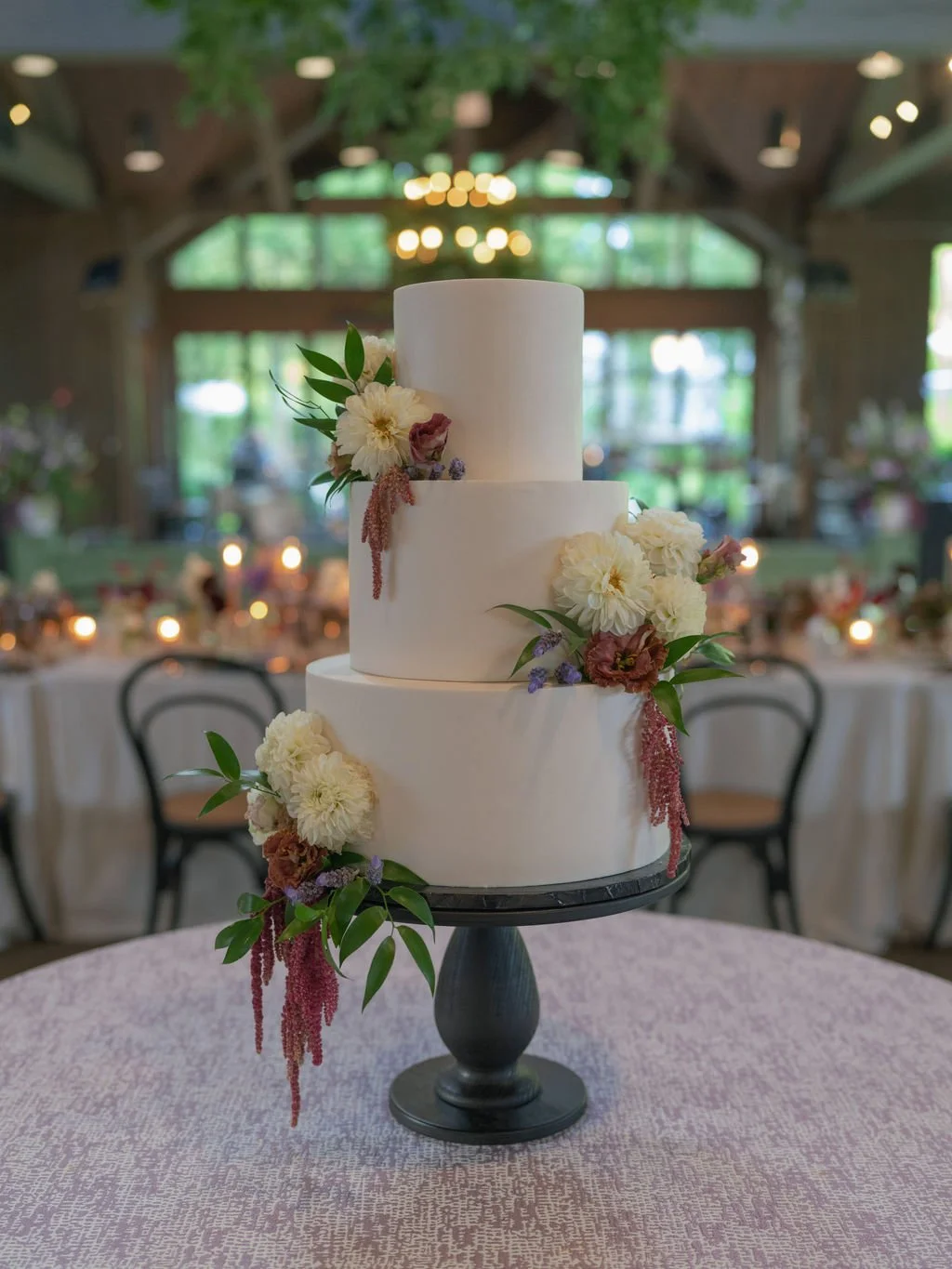  A wedding cake designed by Rebecca Rose Events at the Farm at Old Edwards  
