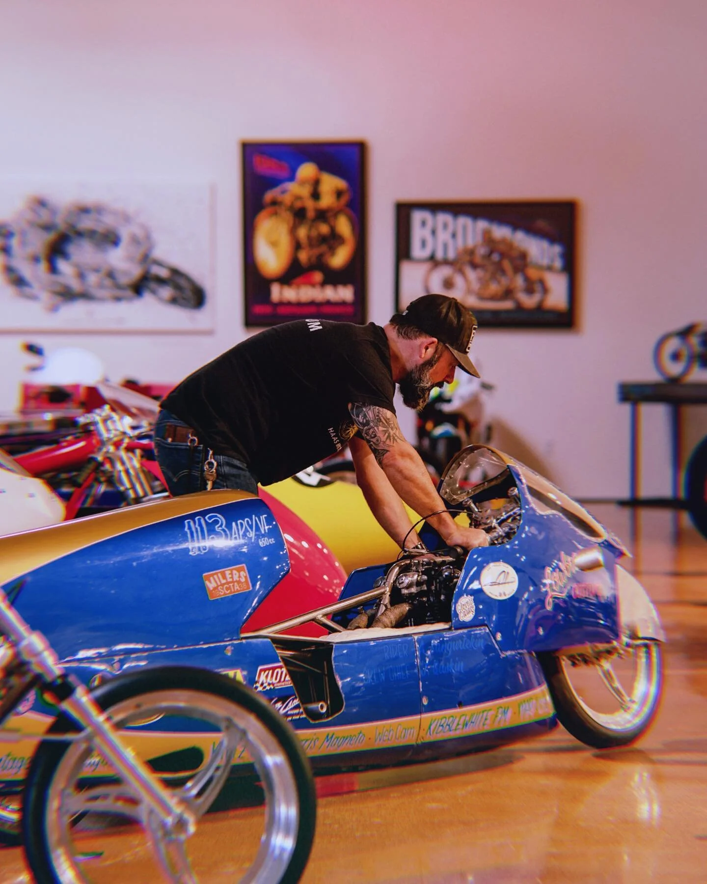 Couple bts shots from this week's shoot wrapping up a complete museum catalog. Proud and honored to get to work with this amazing team. @haasmotomuseum 🖤🖤🖤