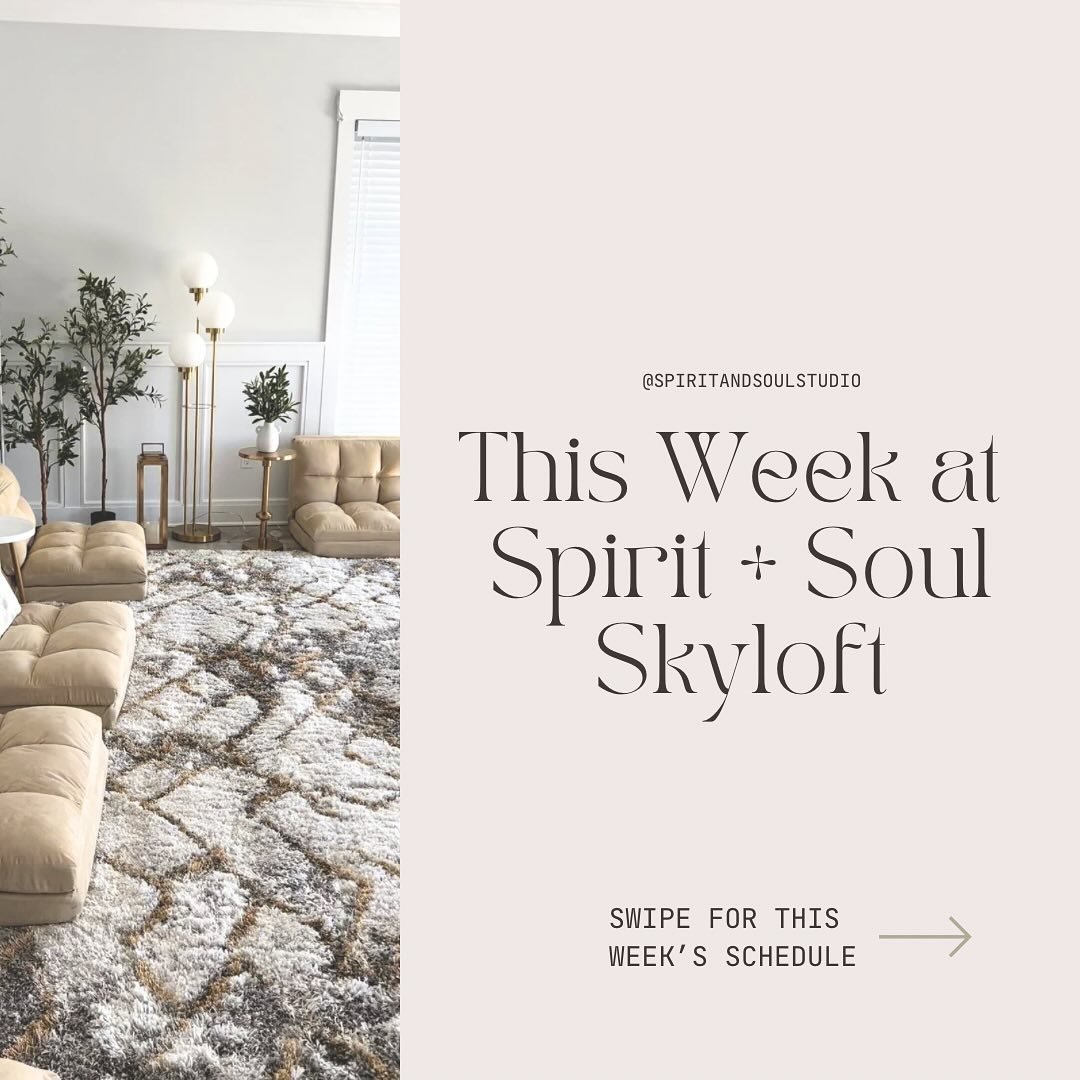 We&rsquo;ve got some new and exciting Skyloft meditations happening this week, take a look!👀

✨Check out the rest of our schedule on spiritandsoulstudio.com/schedule

See you in Skyloft!
.
.
.
#spiritandsoulstudio #spiritualjourney #meditation #medi