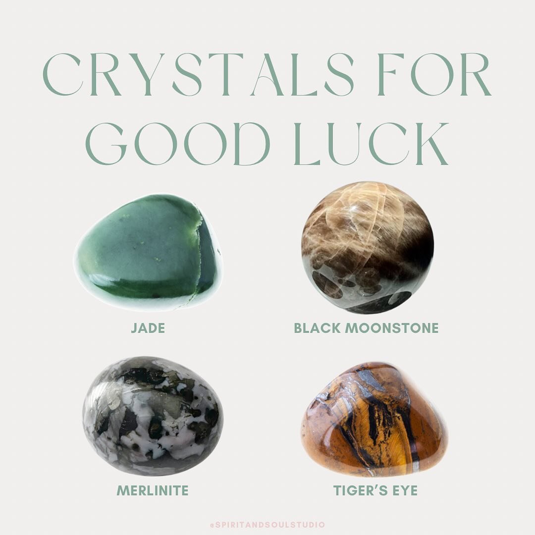 You have the power to change your luck!🍀

⬇️Work with these crystals to help you out:

🐢Jade: helps make you a magnet for luck by opening your heart space.

🌑Black Moonstone: Offers good luck (like all moonstones,) black moonstone specifically kee