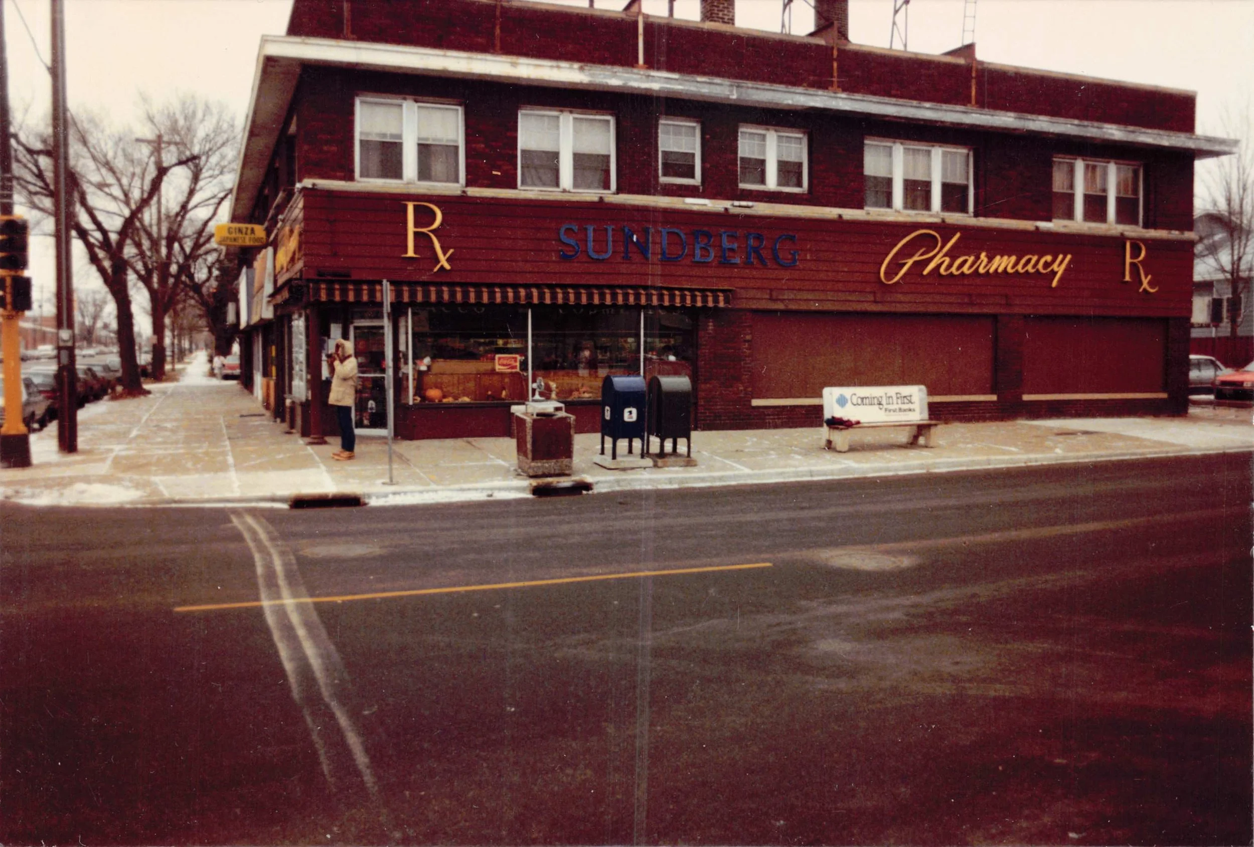 Sundberg Pharmacy from across St. Clair Avenue