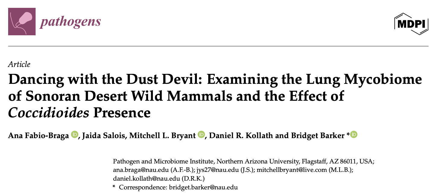 Title of article in Pathogens journal by Fabio-Braga et al.: "Dancing with the dust devil"