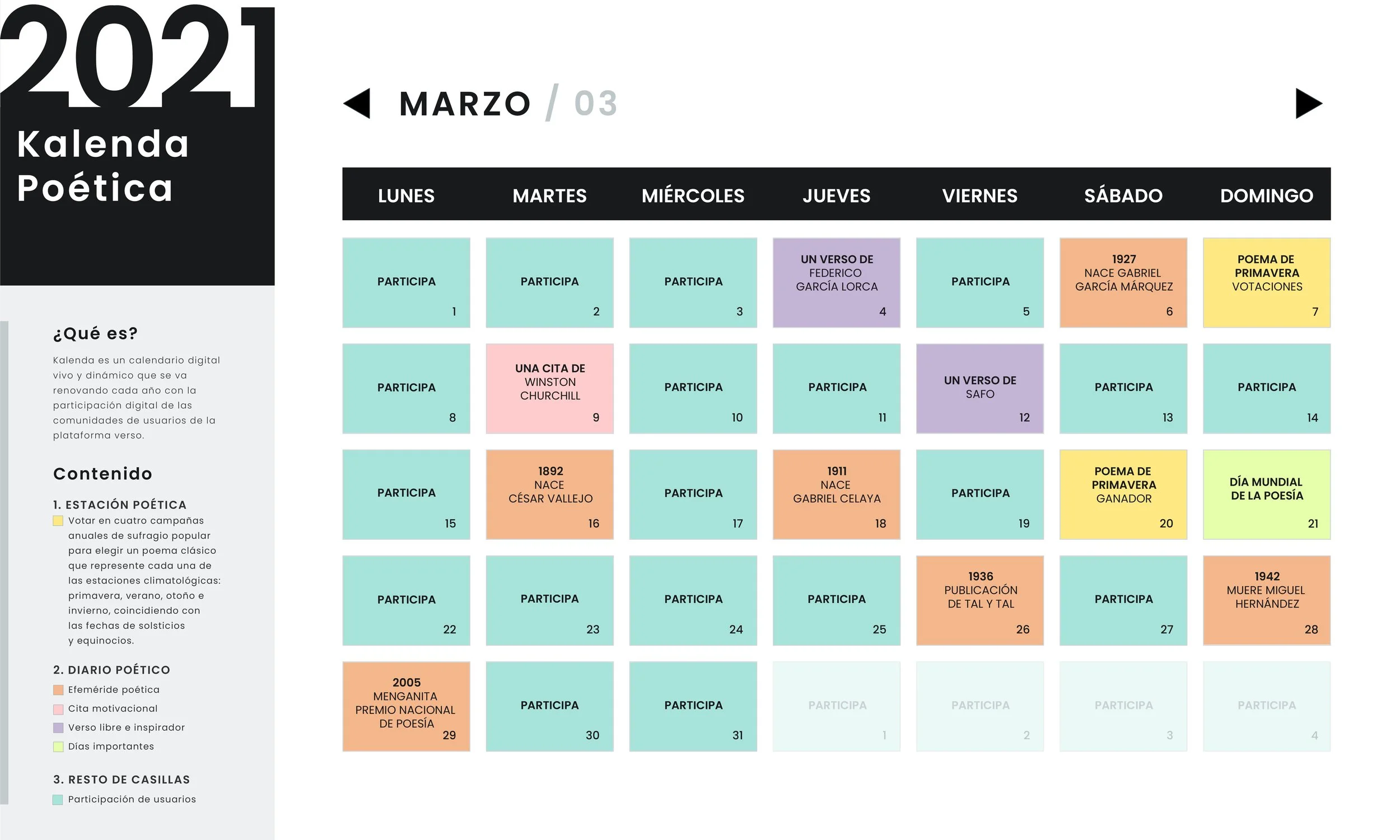 Kalendario Poética