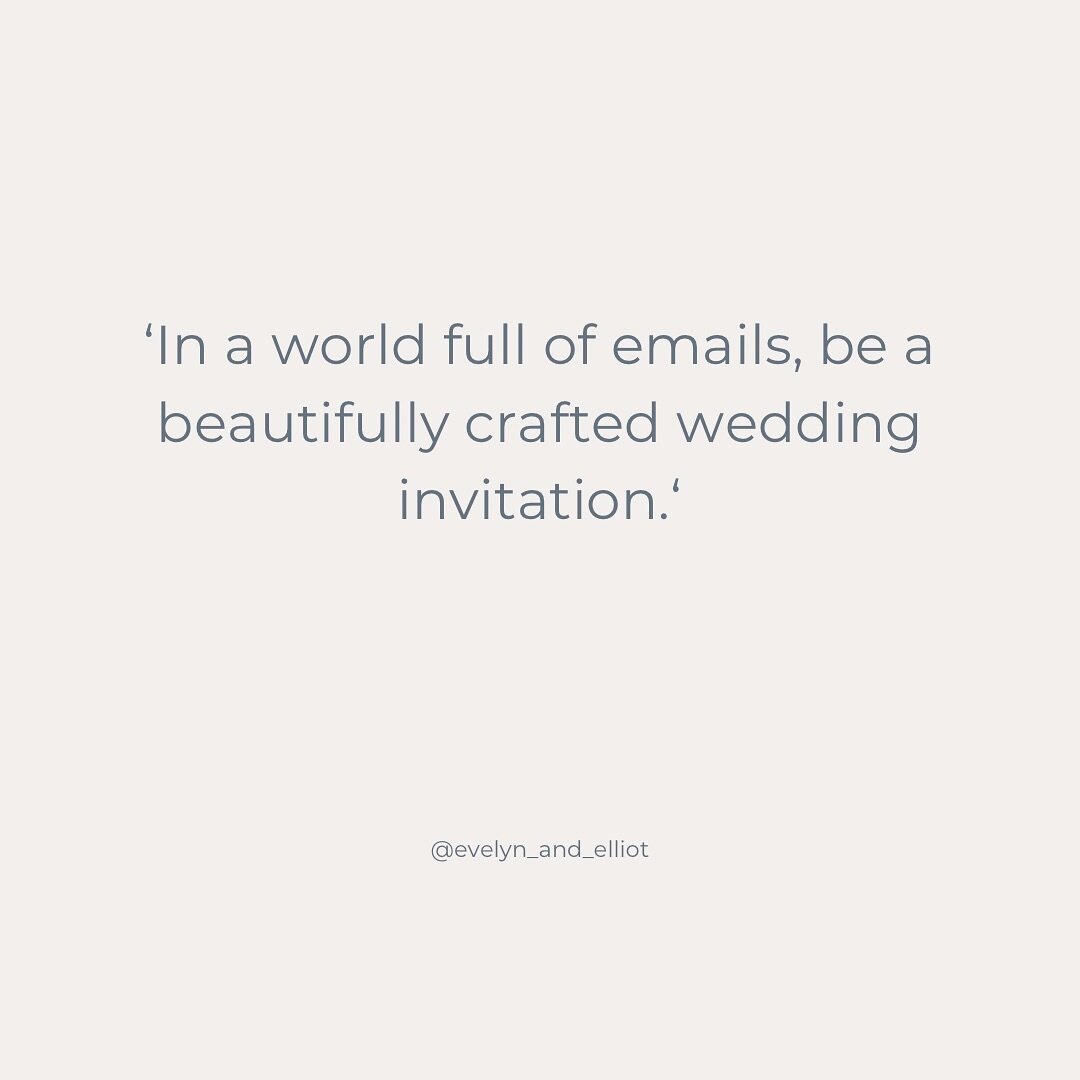 The Real Deal&hellip;💕

&lsquo;In a world full of emails, be a beautifully crafted wedding invitation&rsquo;

Digital Invitations are Instant and convenient. But do they lack the personal touch? 

For me printed Invitations are timeless and real. Th