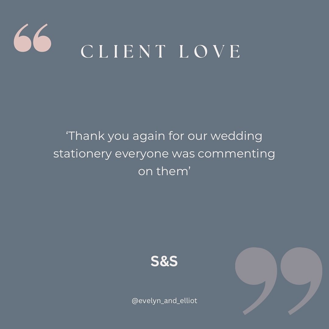 Client love 🫶🏻

Thank you S&amp;S, I&rsquo;m so glad your guests loved your on the day stationery items.

I&rsquo;m looking forward to making your thank you cards to match ❤️

#thankyou #clientlove #kindwords #review #weddingstationer #weddingstati