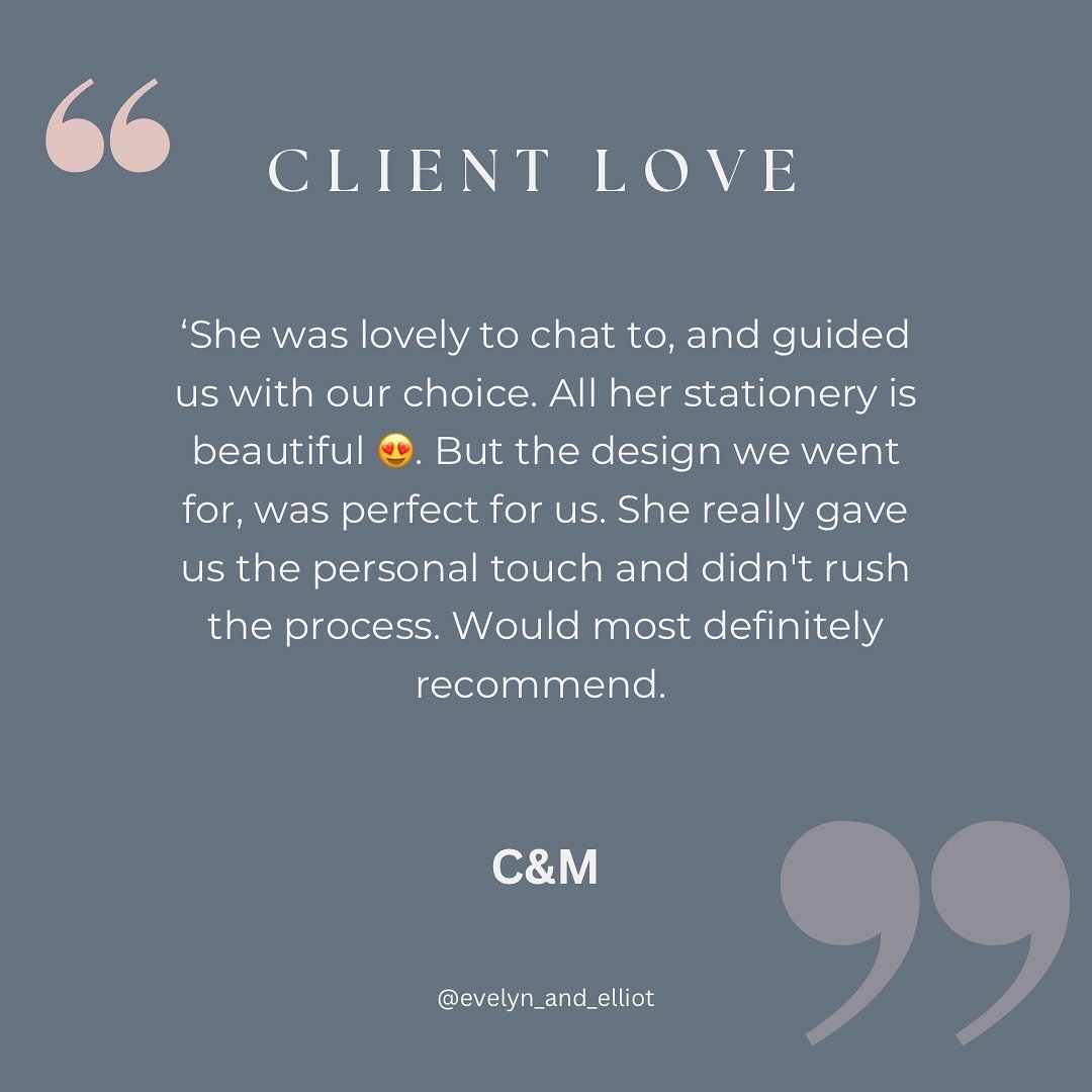 Client Love 💕 

I love receiving lovely comments like this. It really means so much to me and helps my business grow.

Thank you for your fabulous Google review C 🫶🏻 I absolutely loved designing and making your stationery for your wedding at @rowt