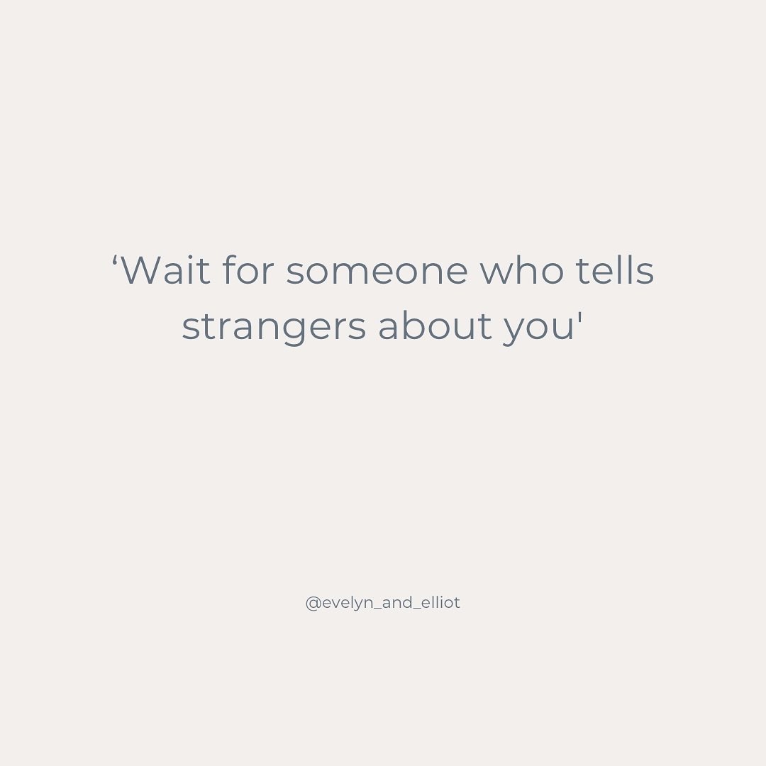 &lsquo;Wait for someone who tells strangers about you&rsquo; 💕

#cutequotes #worththewait #soulmate #quoteoftheday #weddingstationer
