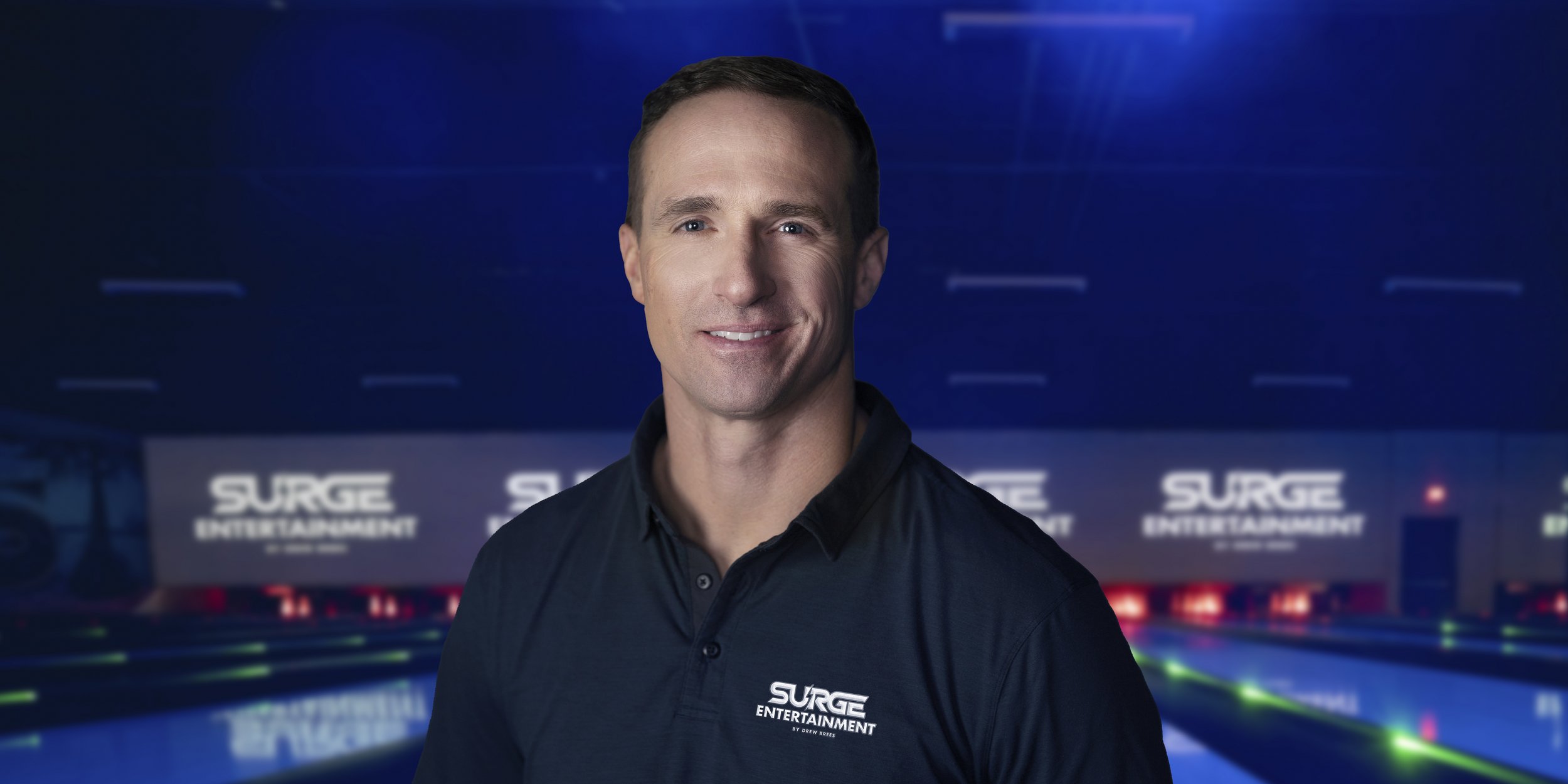 Photograph of Drew Brees by Jansen Nowell for Surge Entertainment.
