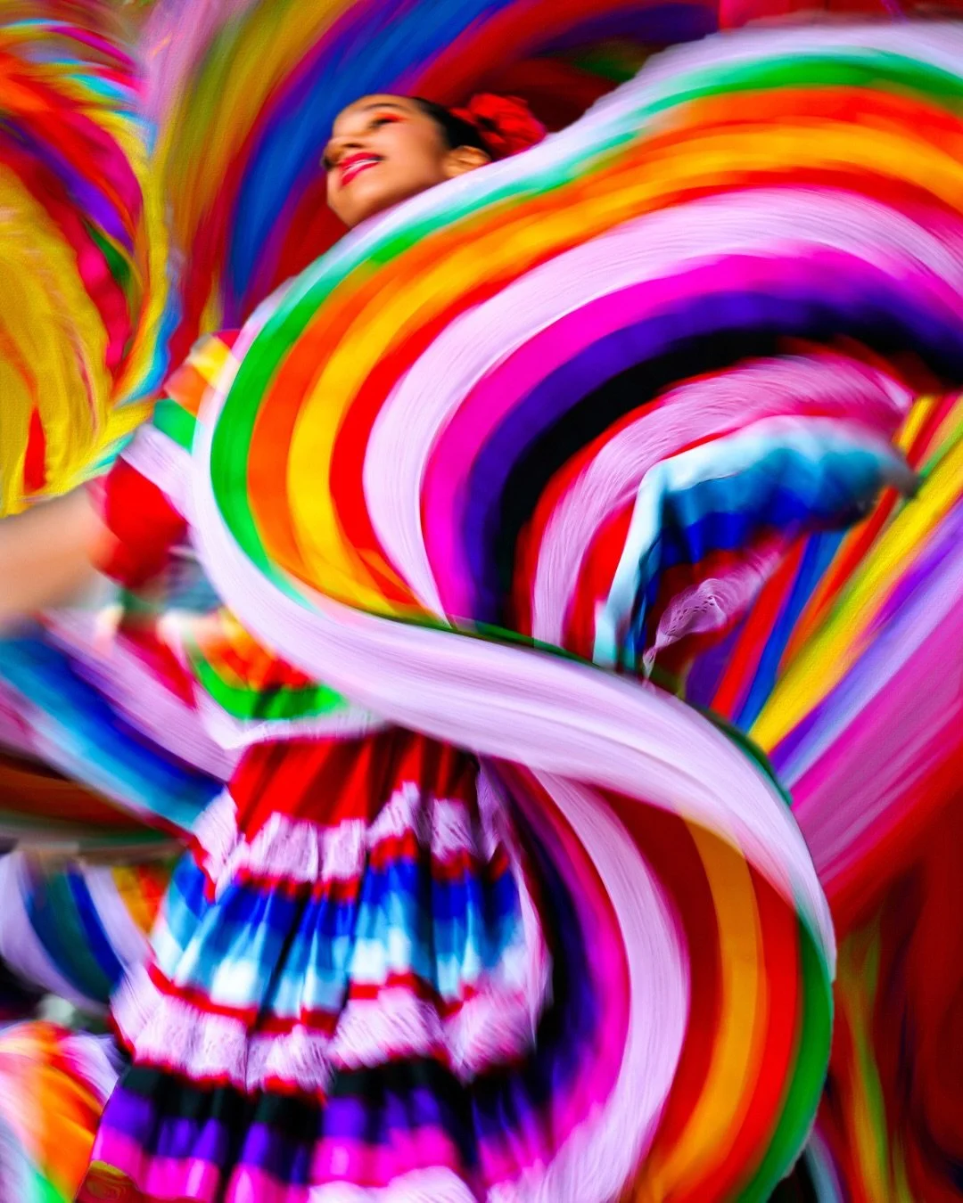 📷 Beauty Illuminated Exhibit
&ldquo;Feel the Music&rdquo; by David Cohen

A whirlwind of color and motion &mdash;
fabric becoming rhythm,
rhythm becoming joy.

The dancer dissolves into movement,
swept up in a spectrum that feels alive,
as if the mu