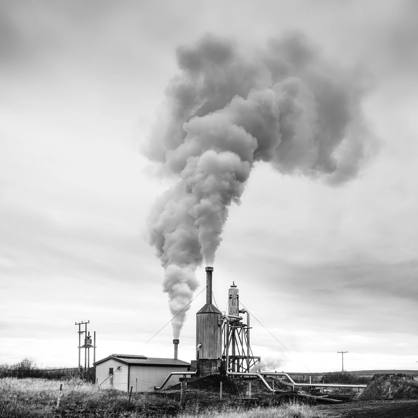 📷 Heat and Light Exhibit
&ldquo;Geothermal Energy Rig&rdquo; by Steve Bennett @sjbennettvisualartist 

Rising from the earth like a living breath, steam billows skyward&mdash;visible proof of the heat hidden below the surface. This image captures li