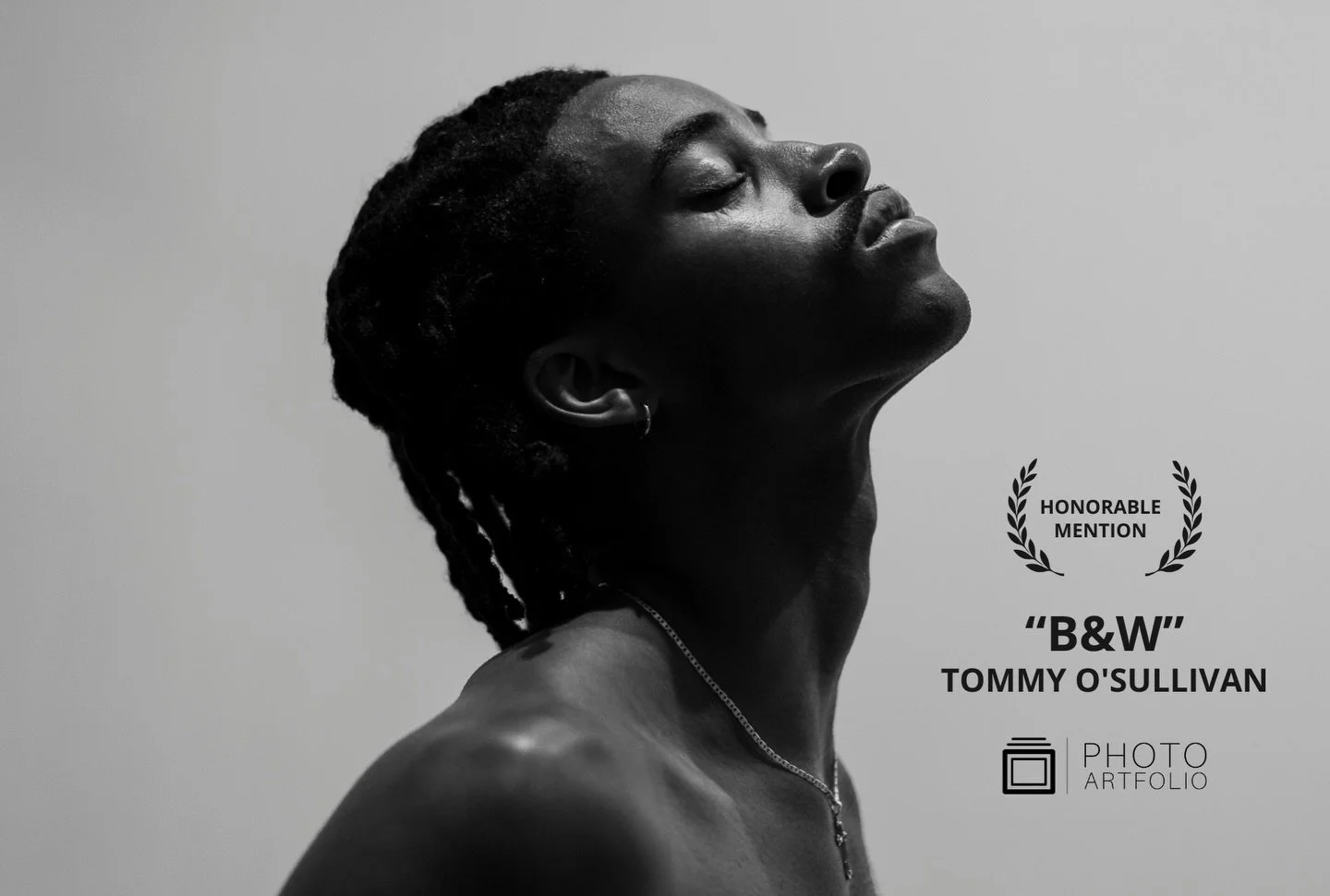 📷 B&amp;W: The Poetry of Light &amp; Shadow
Honorable Mention
&ldquo;Eyes Closed&rdquo; by Tommy O&rsquo;Sullivan (@tos.images)

With eyes gently closed, the portrait turns inward. Light traces the face like a quiet breath, revealing strength throug