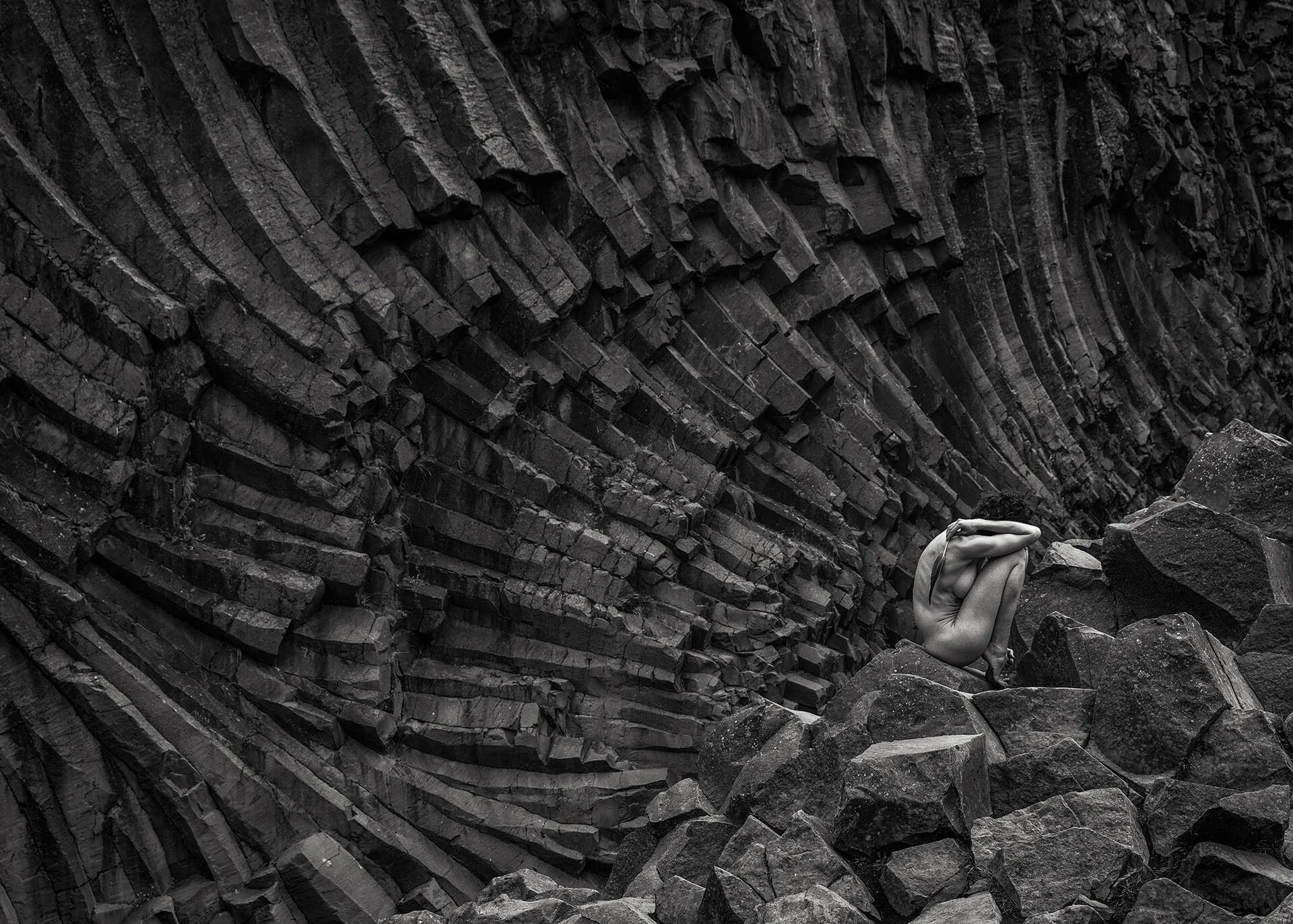 "Untitled (V and the Barrage of Stone)" by Michael Potts 