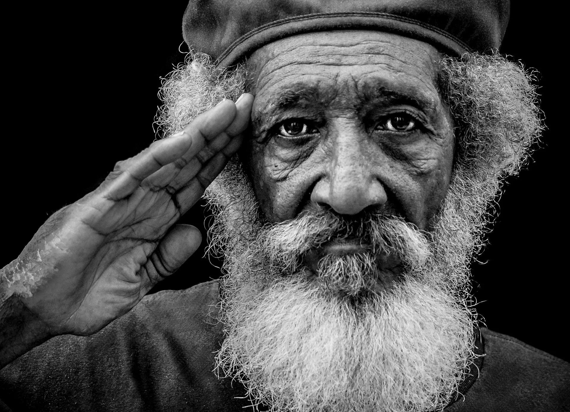 First Place--"Old Cuban Soldier" by  Ken Alexander 