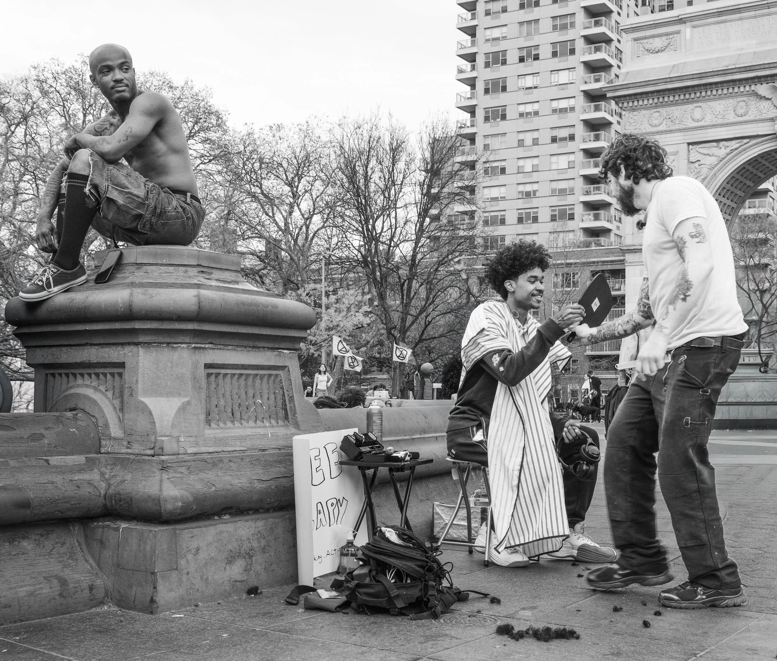 "Barber in the Park, NYC 2016" by Alan Shaw