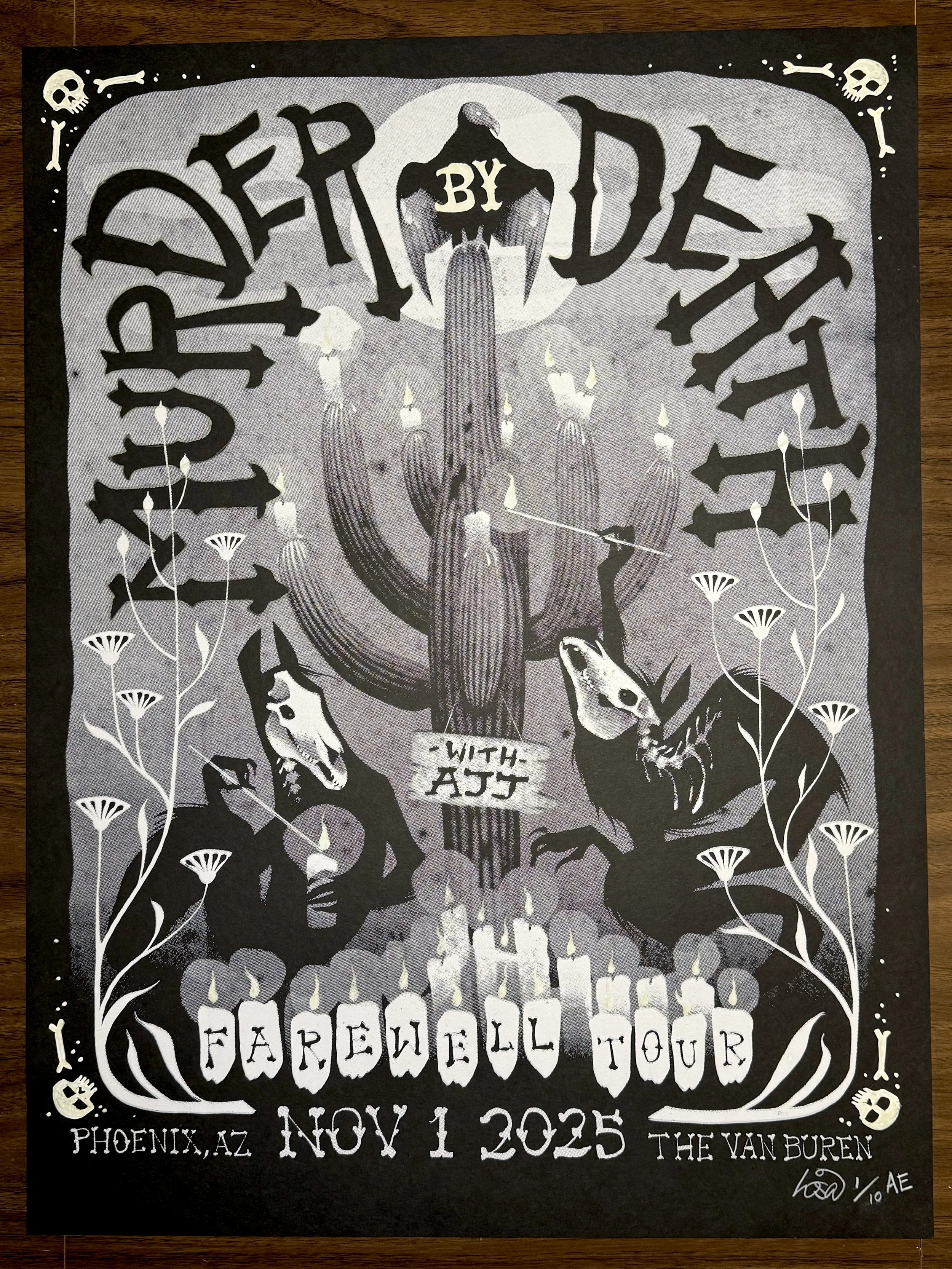 Murder by Death show poster Lisa Cardenas glow 1.JPG