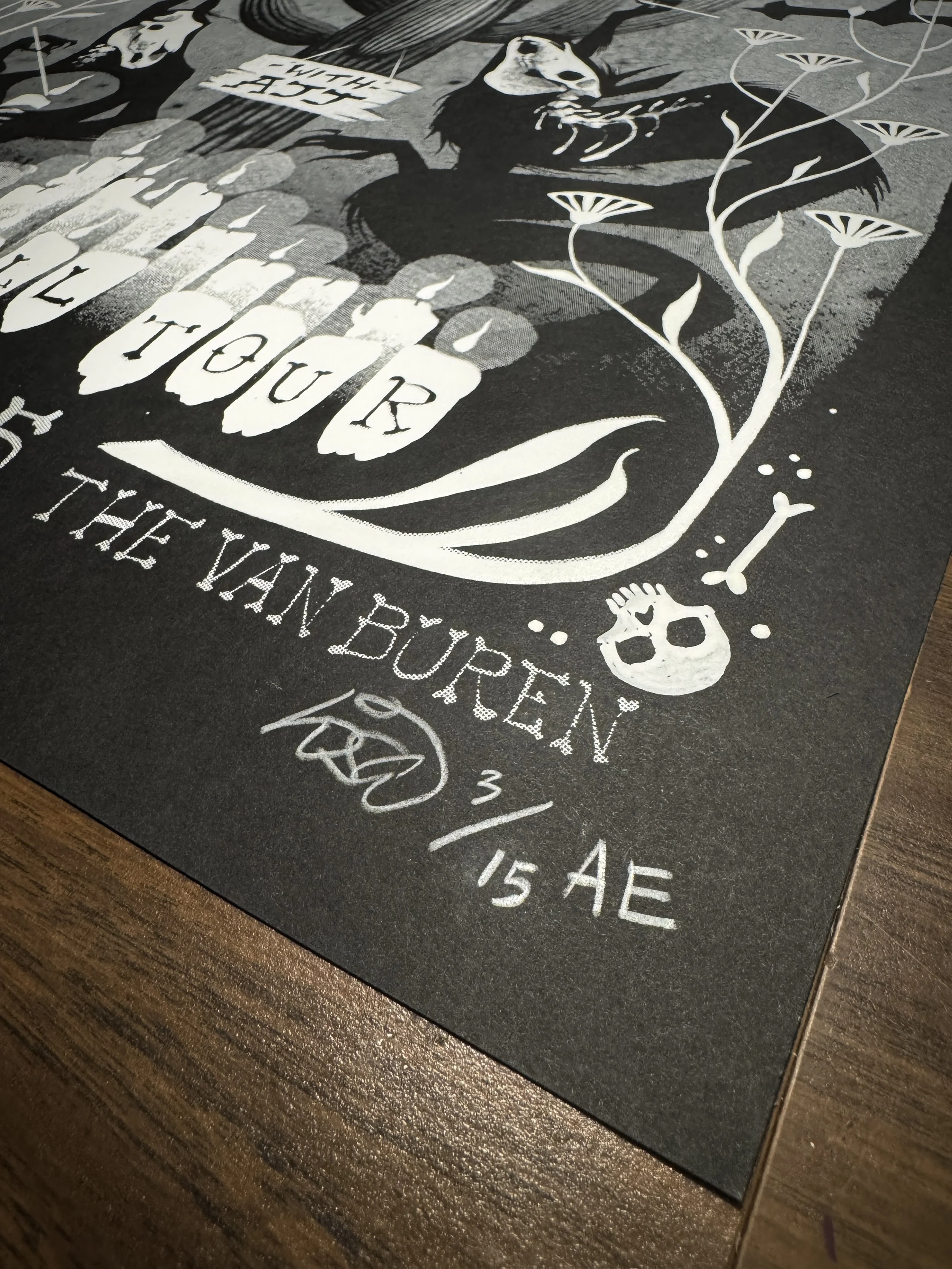 Murder By Death show poster signed Lisa Cardenas.JPG