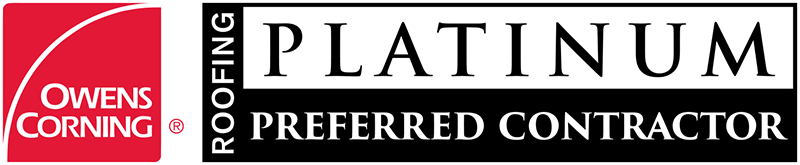 A logo showing that Riegler Contracting is an Owens Corning Platinum Preferred Contractor.