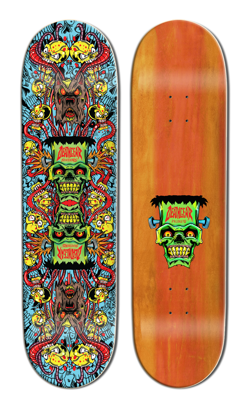 DEATHGEAR SKATEBOARDS~ ROT ON REPEAT SKATEBOARD DECK