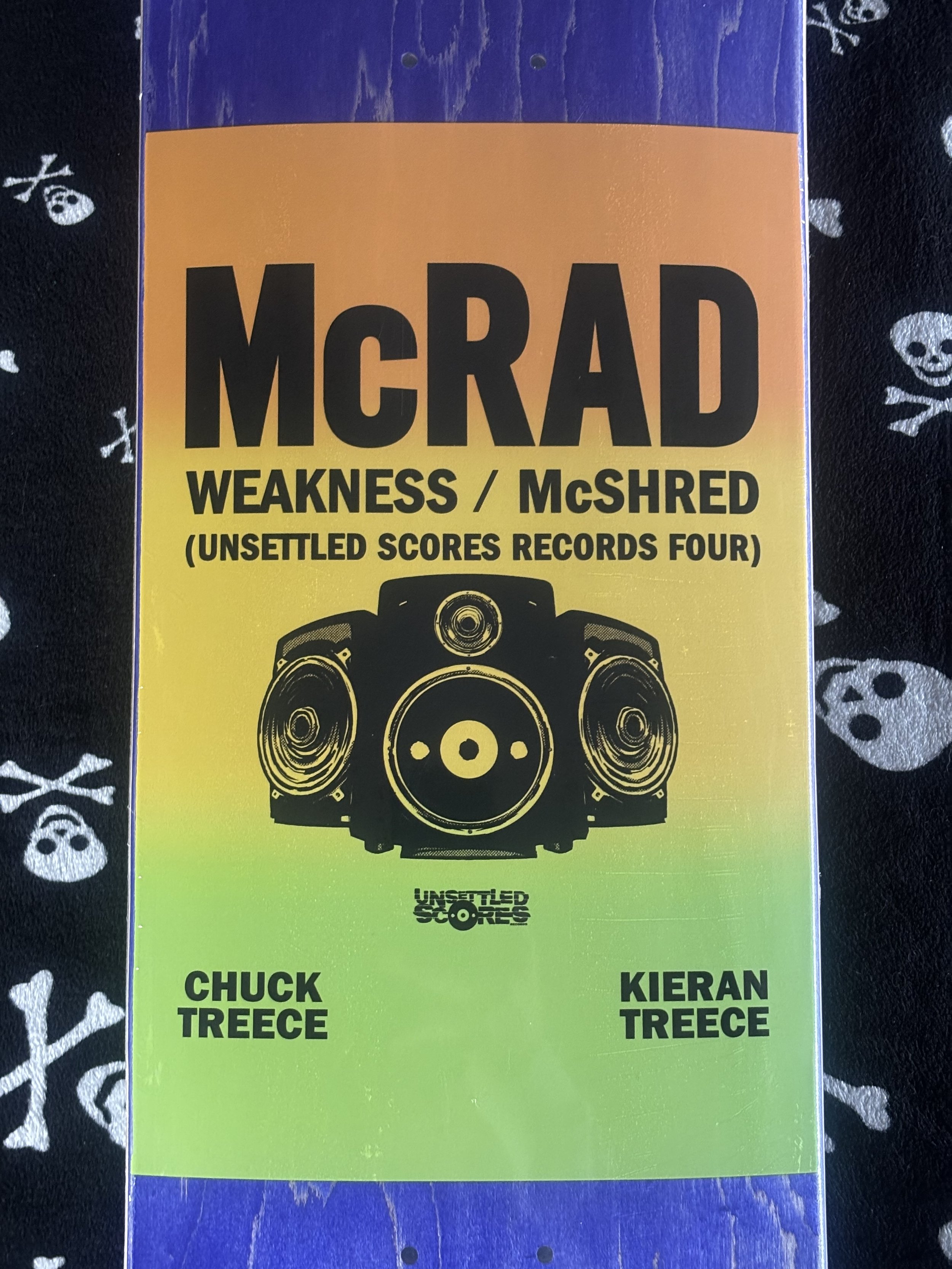 TECHNE~ CHUCK TREECE McRad COLLAB PURPLE SKATEBOARD DECK