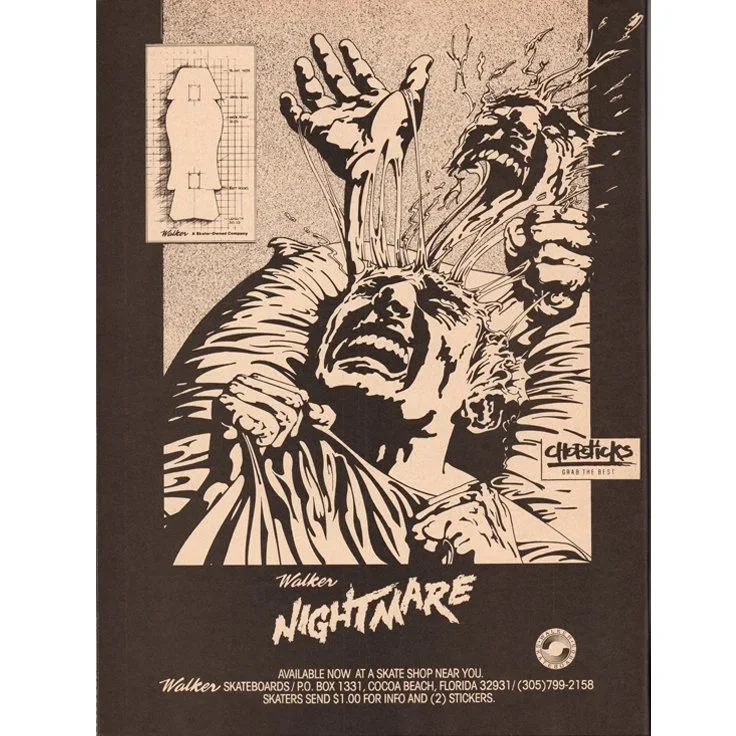 LAKE~ WALKER NIGHTMARE REISSUE SKATEBOARD DECK