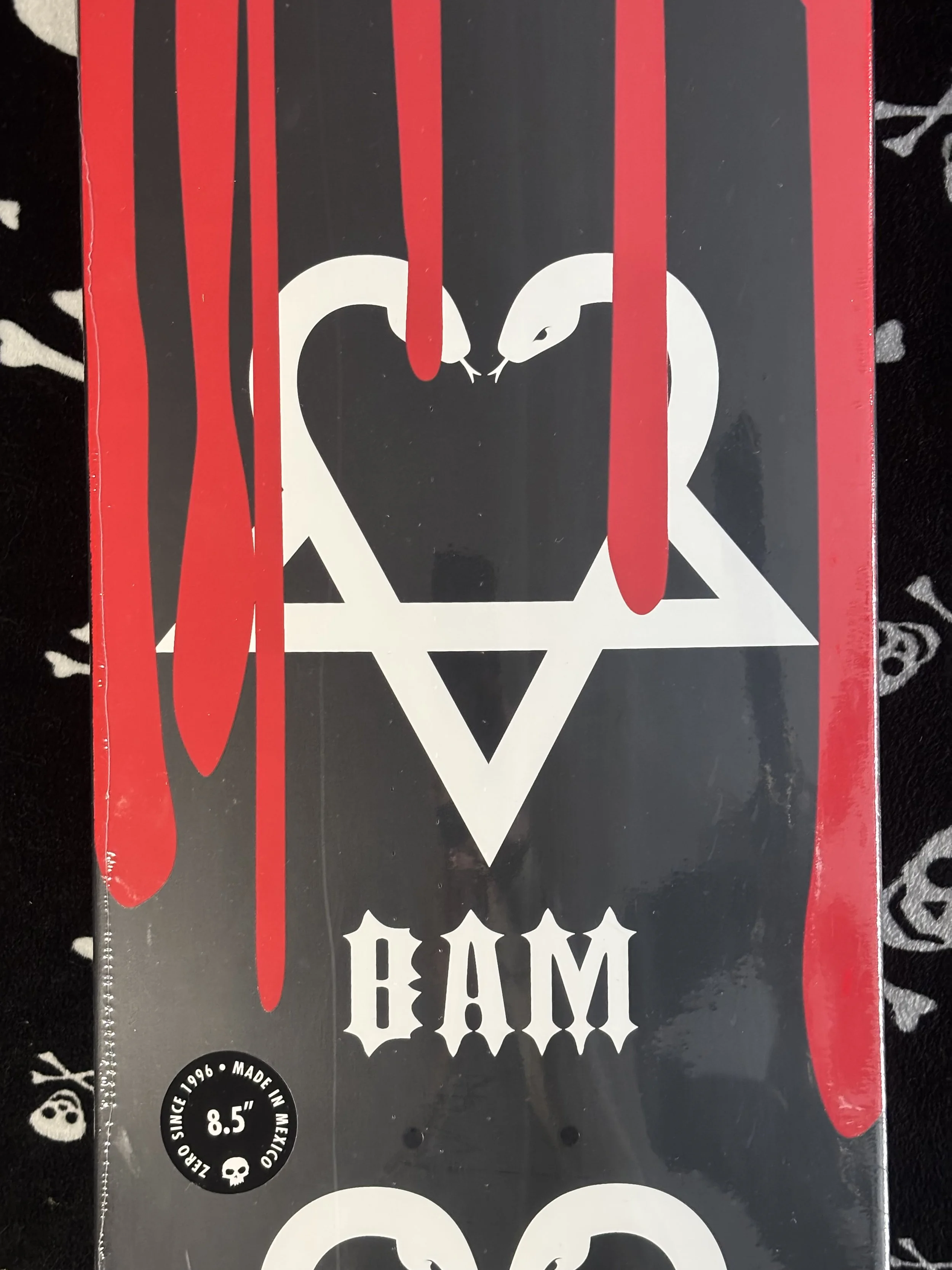 ZERO~ BAM SNAKE-A-GRAM WITH BLOOD SKATEBOARD DECK