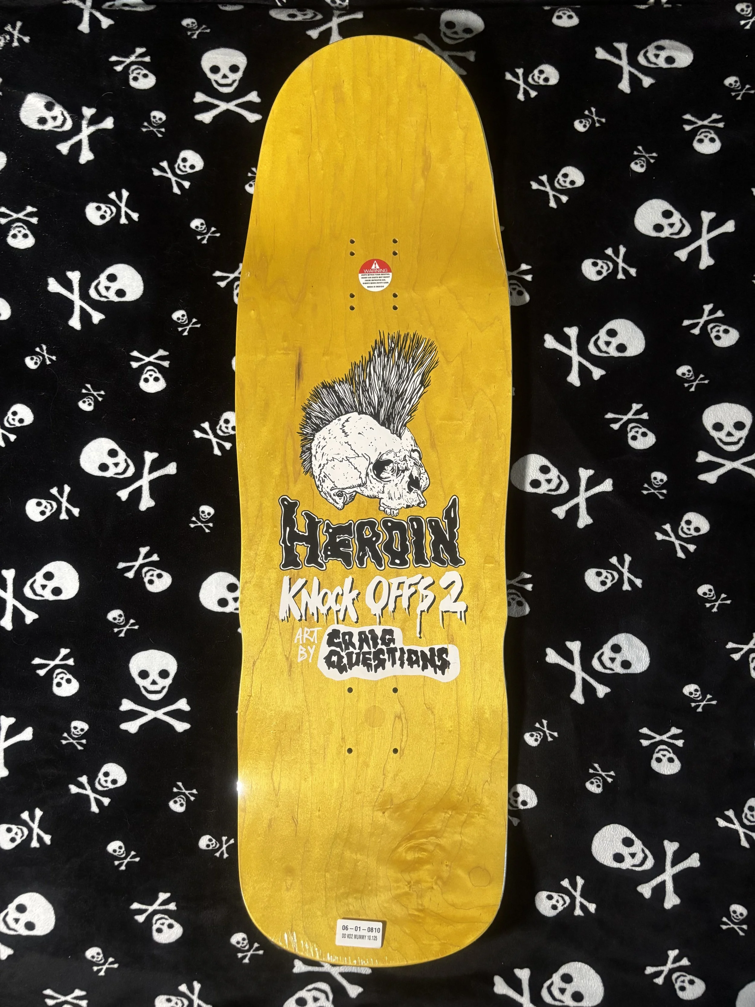 HEROIN~ DEAD DAVE KO2 MUMMY SKATEBOARD DECK