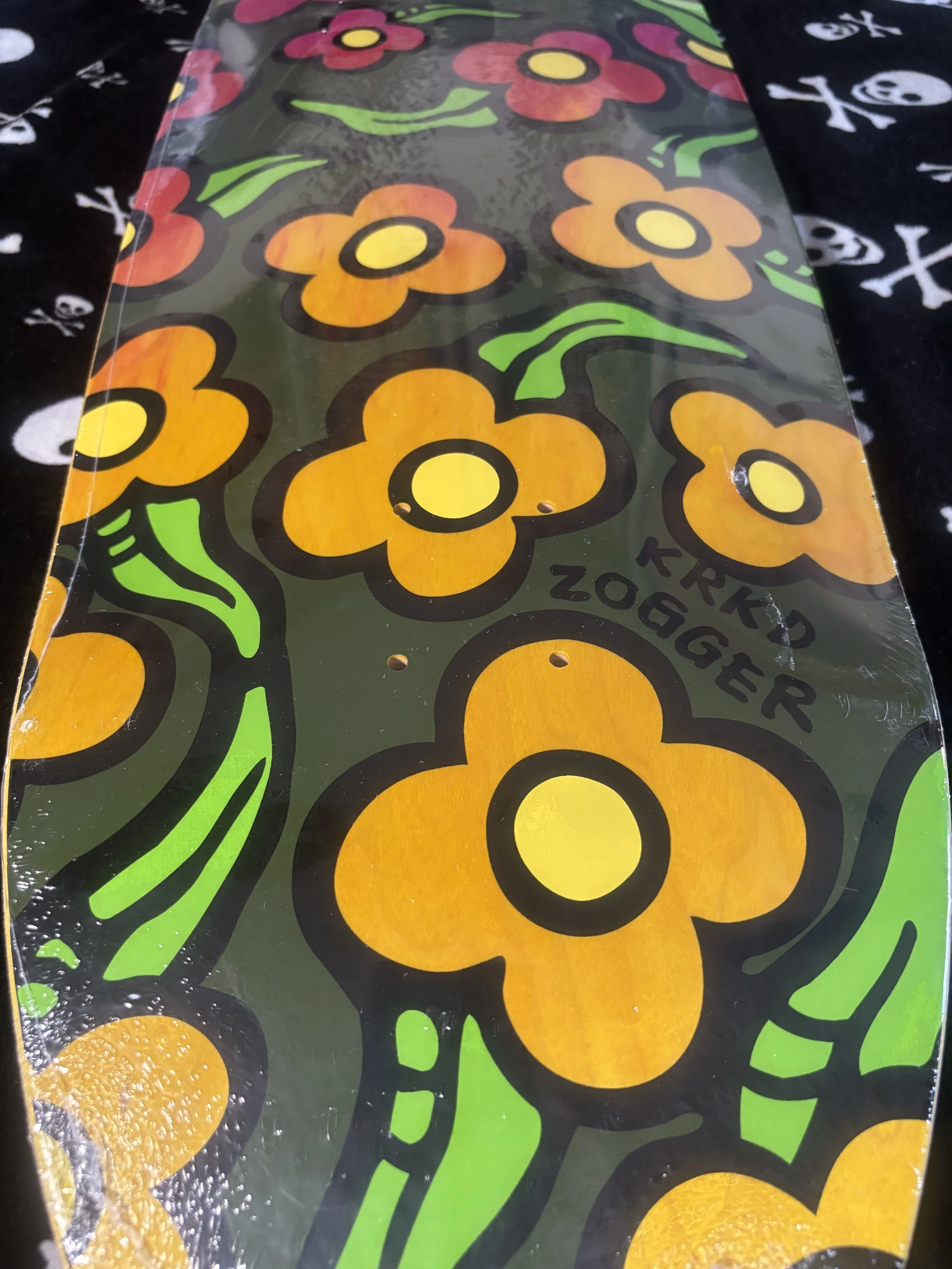 KROOKED~ ZOGGER WILDSTYLE FLOWER SKATEBOARD DECK