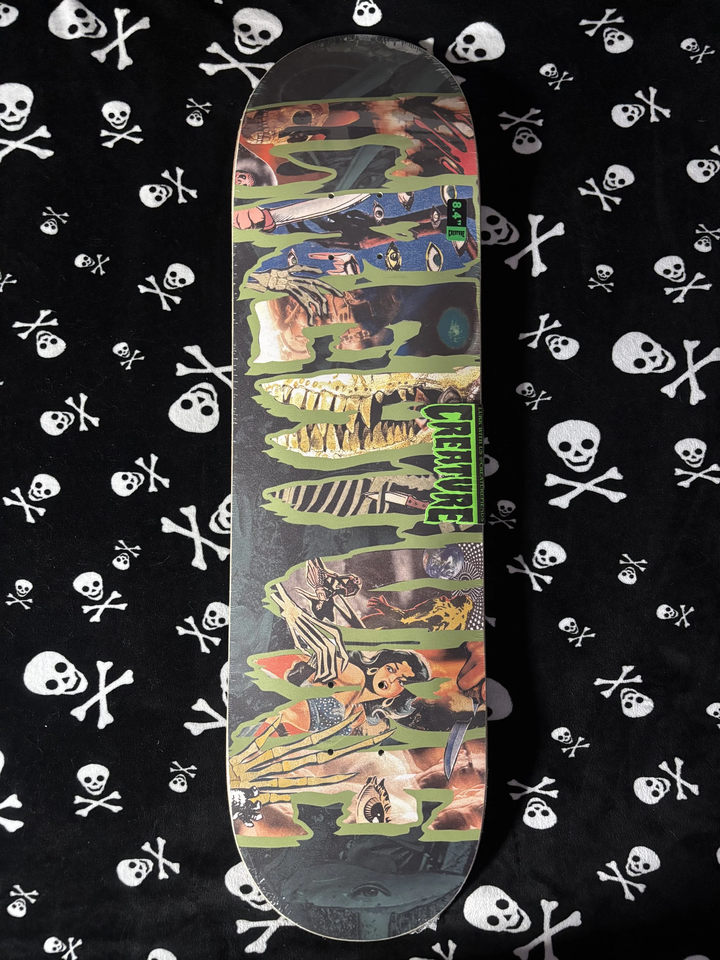 CREATURE~  "SBK LOGO LG" EVERSLICK SKATEBOARD DECK