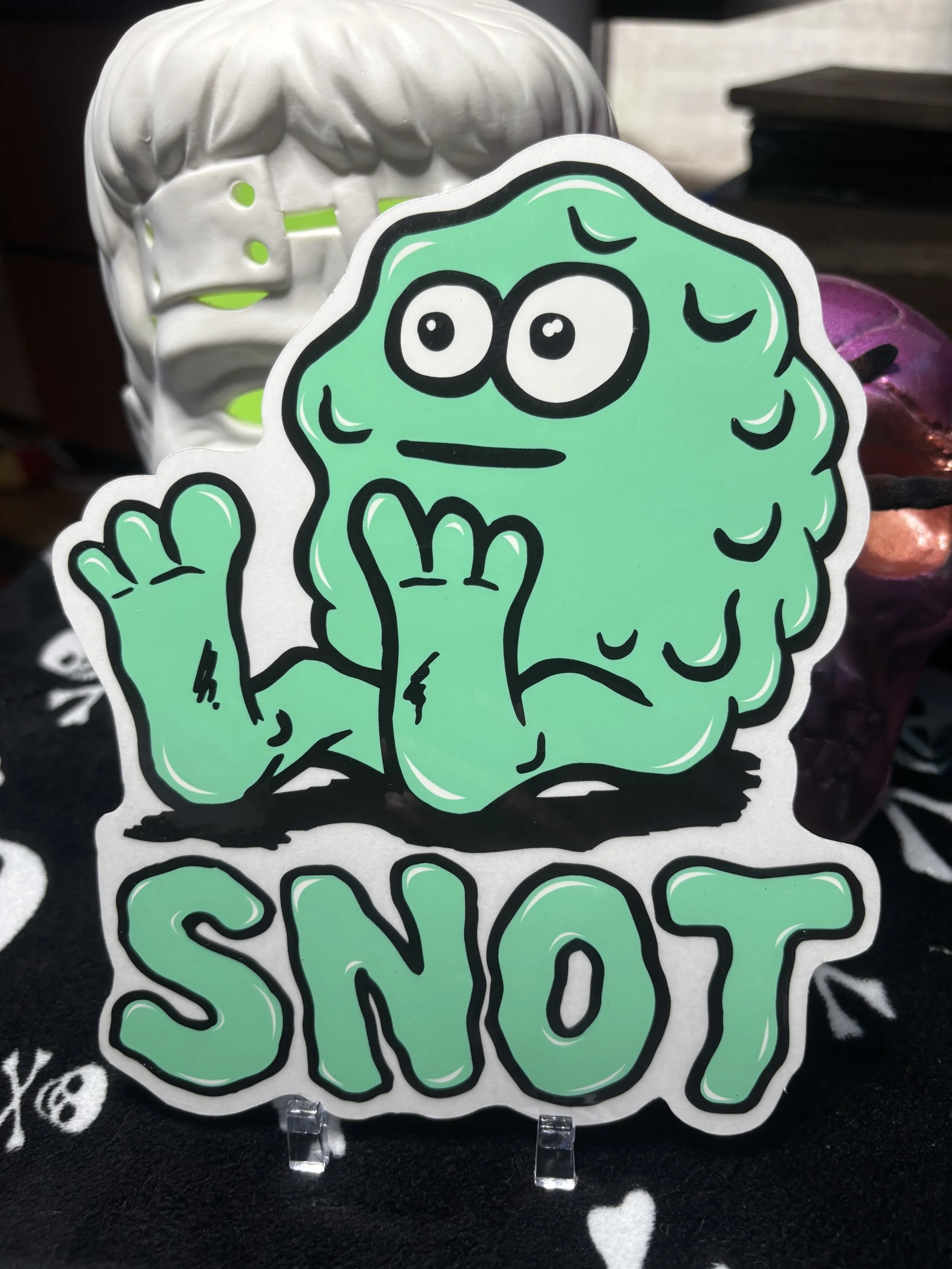 SNOT WHEEL CO.LOGO LG STICKER  3.5” X 5”  VINYL STICKER