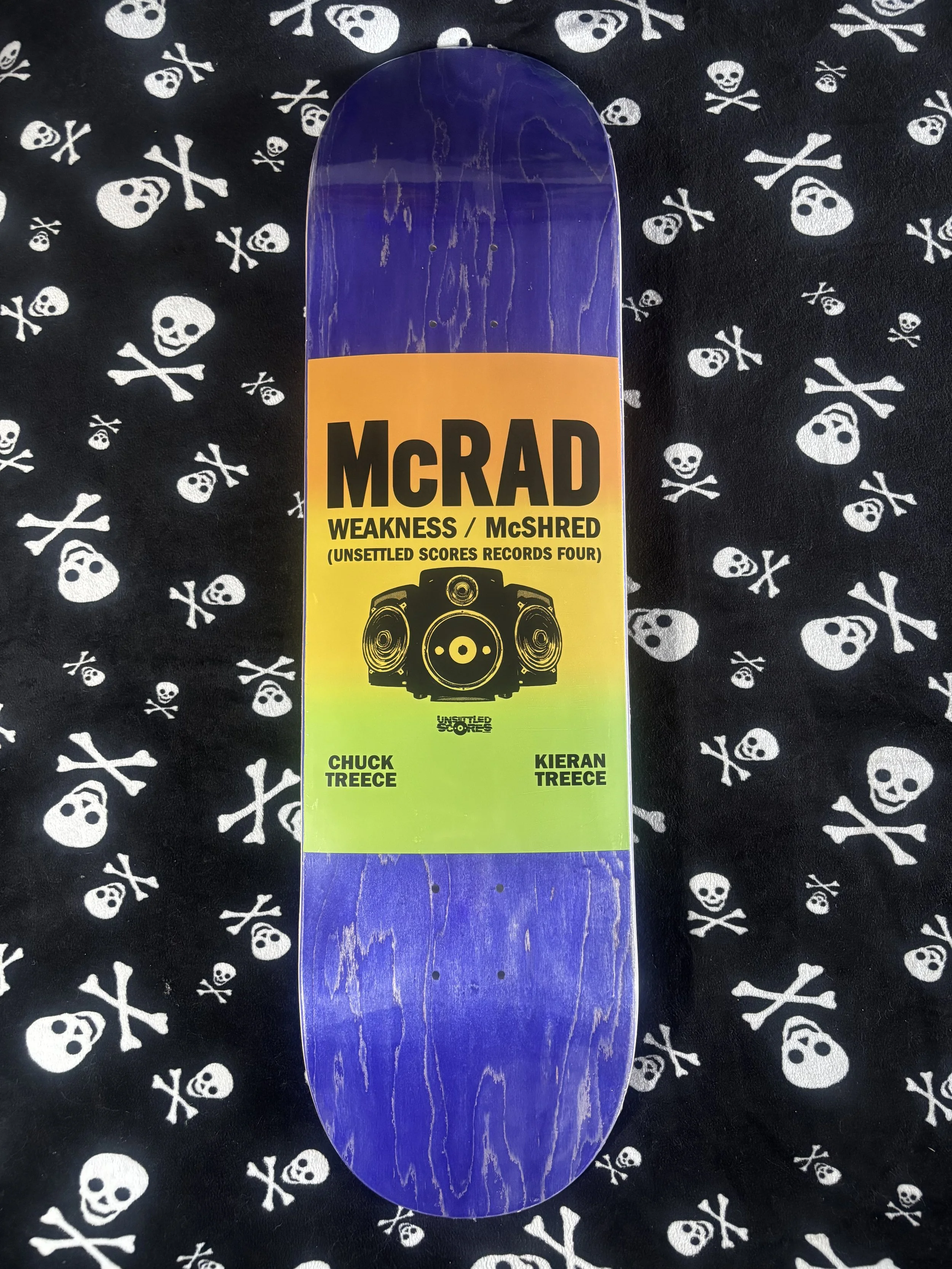 TECHNE~ CHUCK TREECE McRad COLLAB PURPLE SKATEBOARD DECK