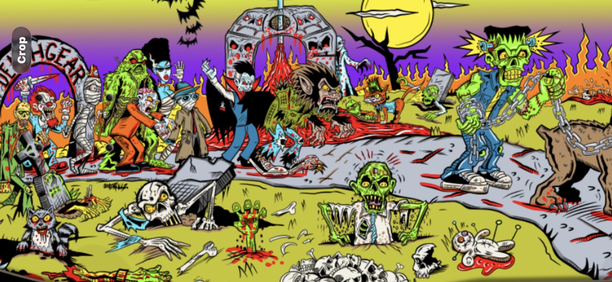 SIGNED~ DEATHGEAR SKATEBOARDS~ THERE GHOULS THE NEIGHBORHOOD  EXTREMELY LIMITED TO 25 WITH ONLY 10 SIGNED SKATEBOARD DECKS