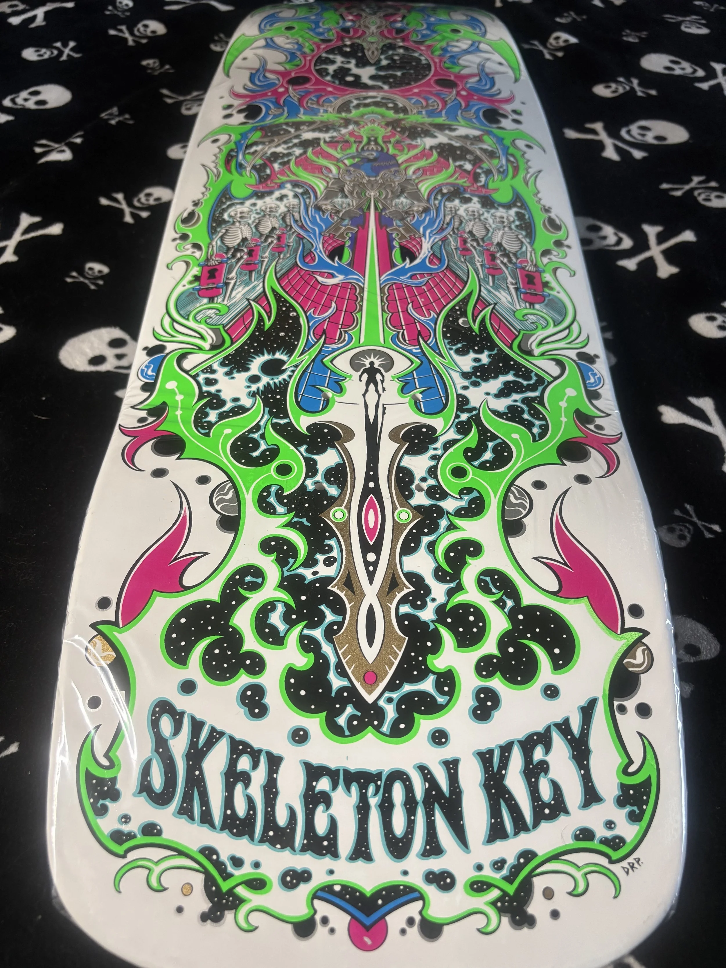 SKELETON KEY~ STAR CHART COSMIC SKATE SHAPED DECK