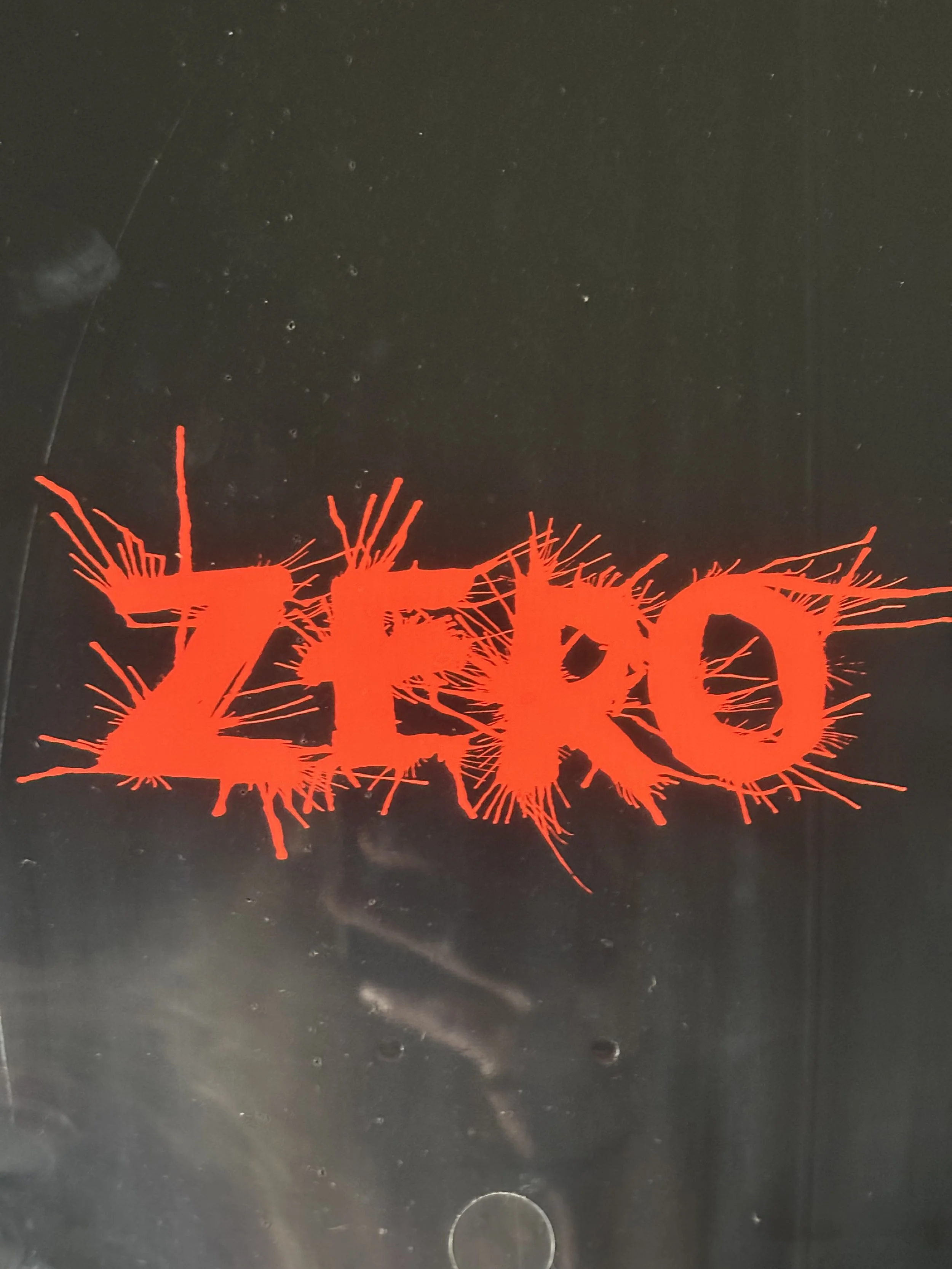 ZERO~ DISORDER 30 YEAR REISSUE BLACK DIP / ORANGE SKATEBOARD DECK