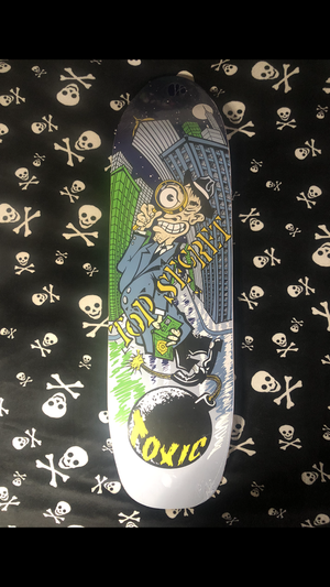 BRAND X TOXIC  TOP SECRET BULLET PIG SKATEBOARD DECK