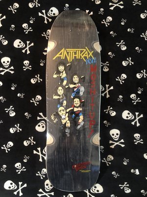 BRAND X TOXIC ANTHRAX 40th ANNIVERSARY 2022 NOW SKATEBOARD DECK ~Black