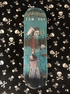 HEROIN TOM DAY スケートボード 8.75インチ Heroin Skateboards Tom Day 'Face Melter' 8.75″ Deck – Heroin