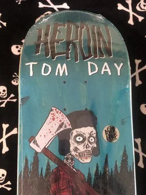 HEROIN TOM DAY スケートボード 8.75インチ Heroin Skateboards Tom Day 'Die Tonight' 8.88″ Shaped Deck