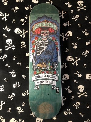 SANTA CRUZ~ GUZMAN DINE WITH ME PRO SKATEBOARD DECK — DEATHGEAR