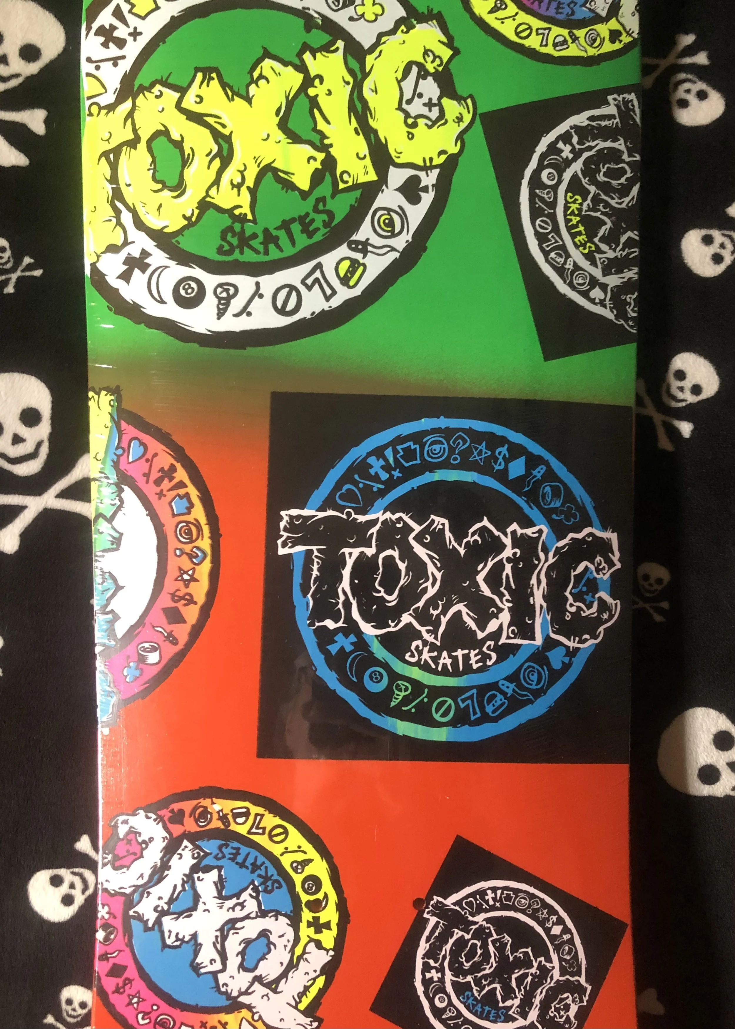 BRAND•X•TOXIC~ ONE-OFF TOXIC TEAM DECK ORIGINAL 1988 TEAL SHAPE ...