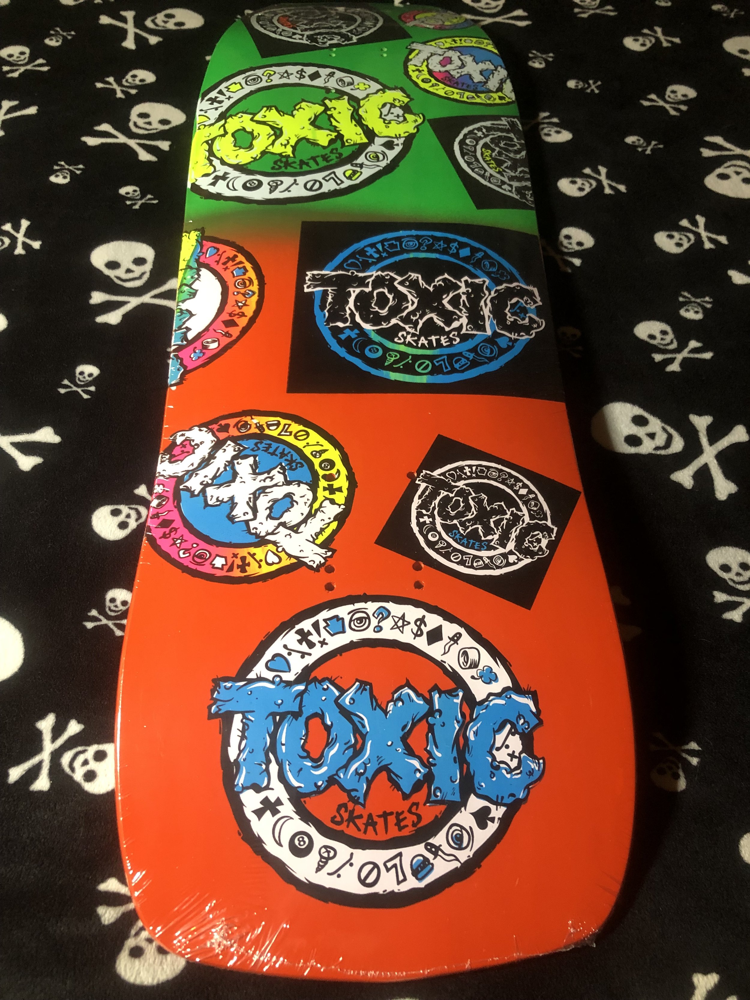 BRAND•X•TOXIC~ ONE-OFF TOXIC TEAM DECK ORIGINAL 1988 TEAL SHAPE ...