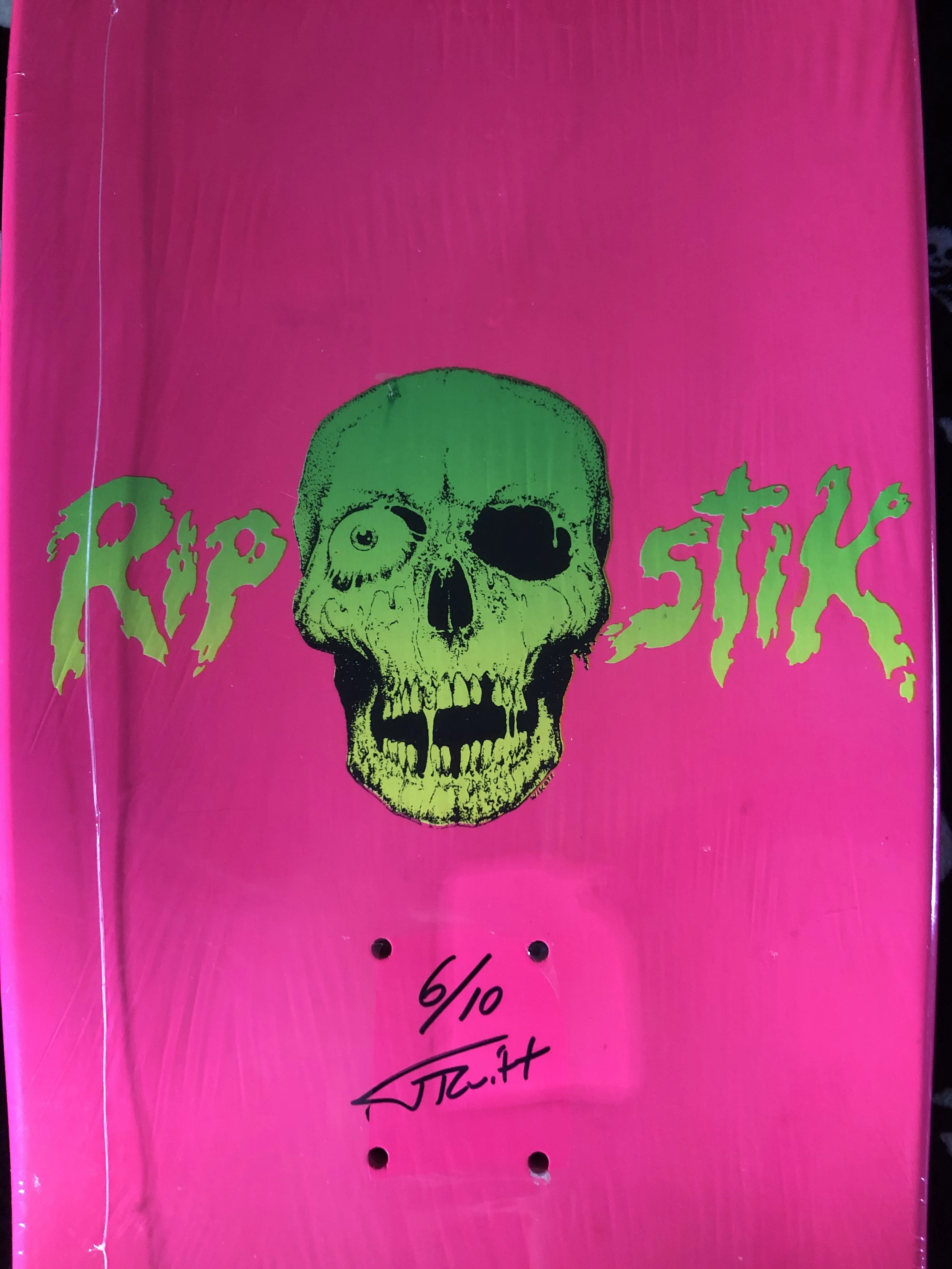 BRAND•X•TOXIC~ RIPSTIK PIG LIMITED EDITION HAND PAINTED SKATEBOARD DECK 6/10