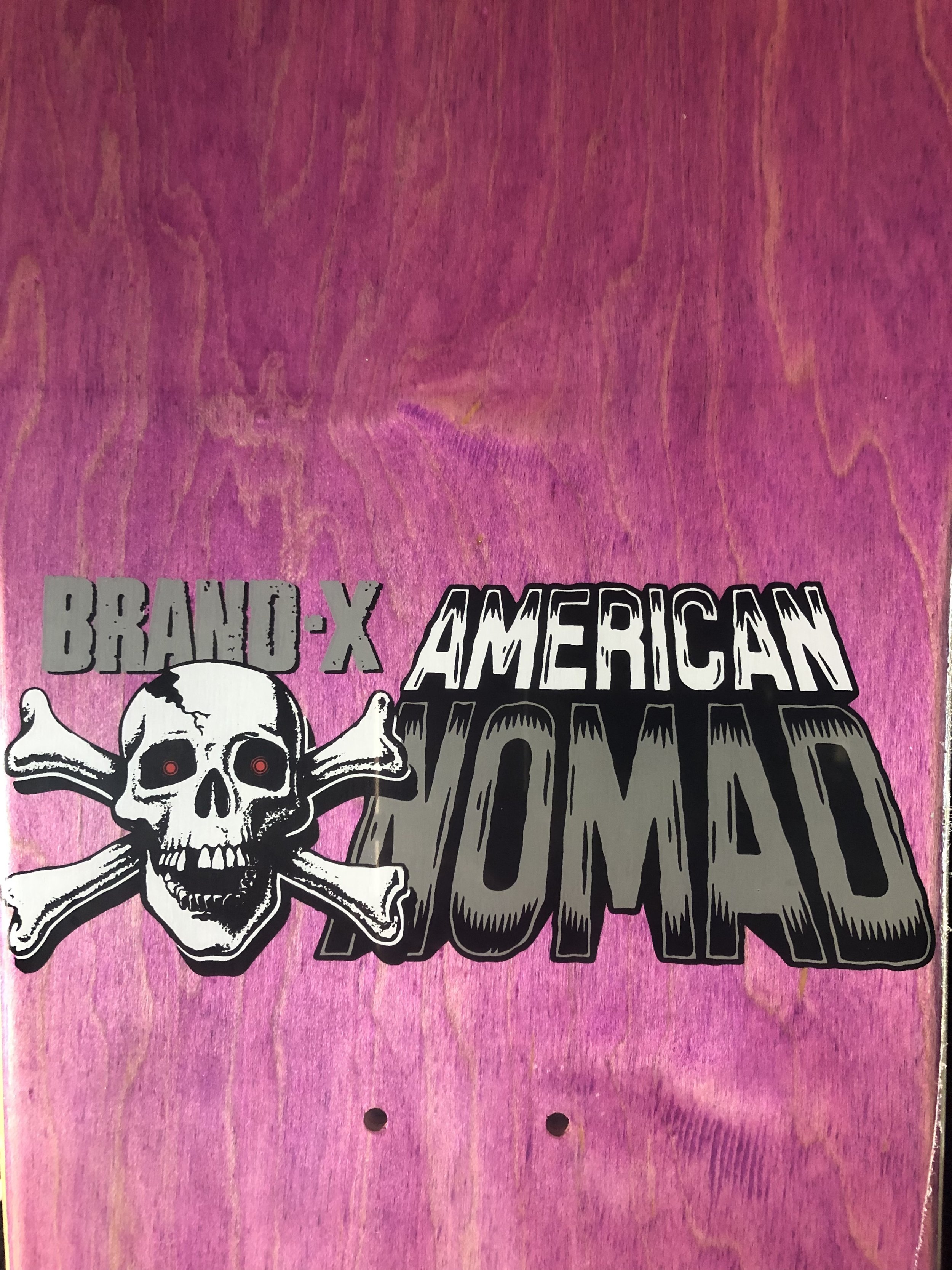 BRAND•X•TOXIC~ AMERICAN NOMAD F/U PUNK-POINT PURPLE SKATEBOARD DECK