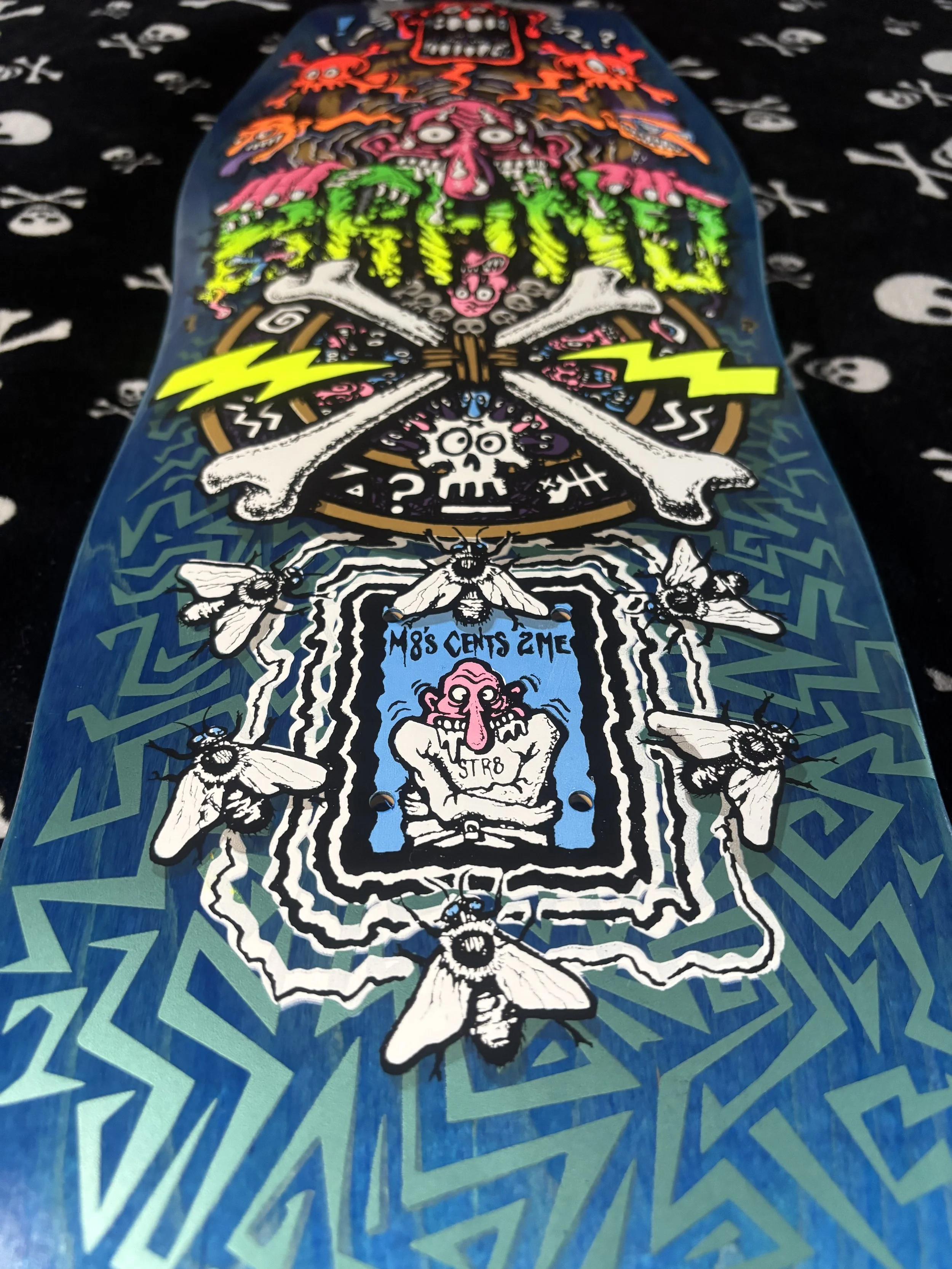 BRAND-X~ X-DREAM BLUE STAIN SKATEBOARD DECK