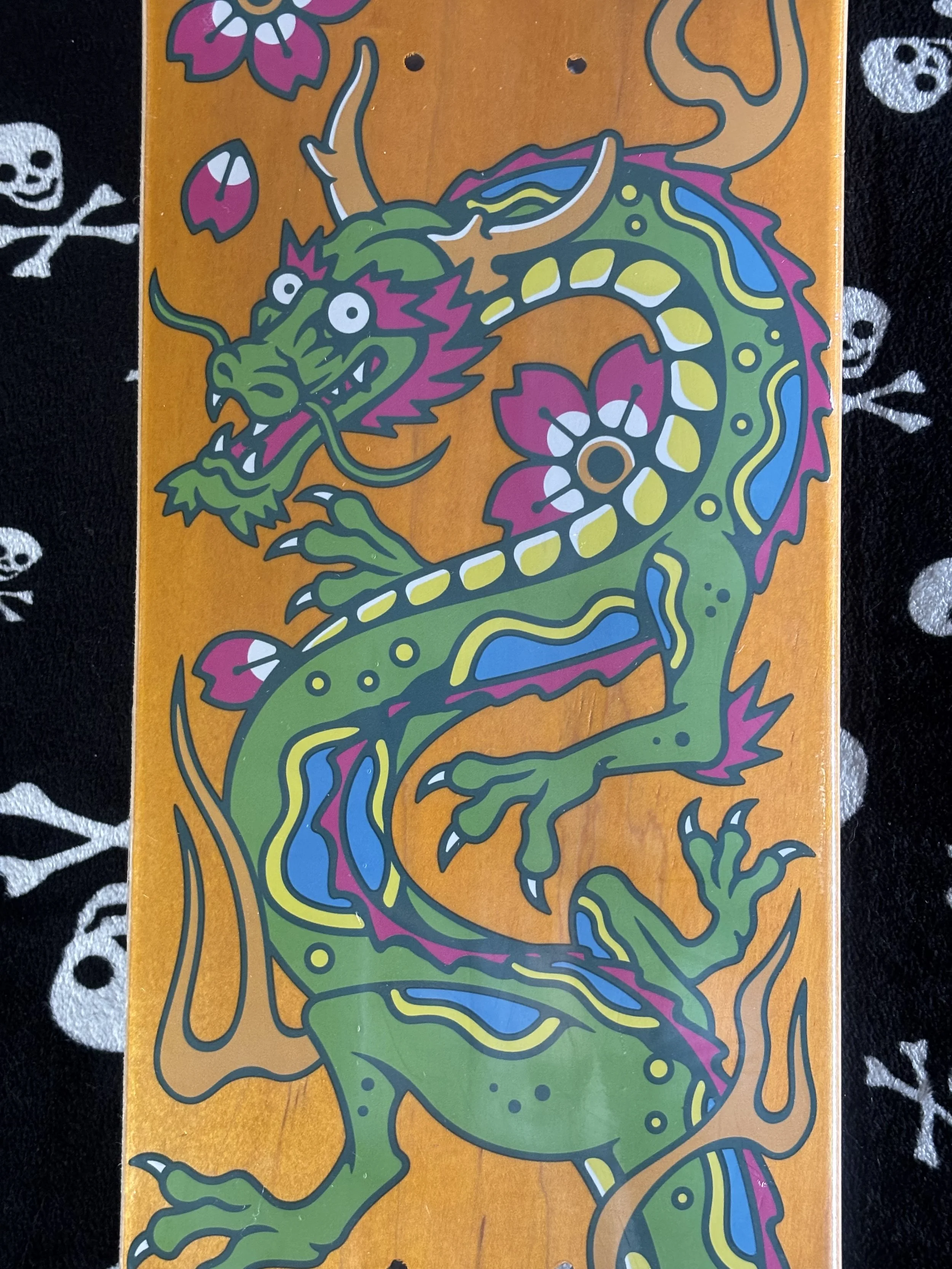 LIEBE~ GROM SQUAD ORANGE NEON DRAGON SKATEBOARD DECK