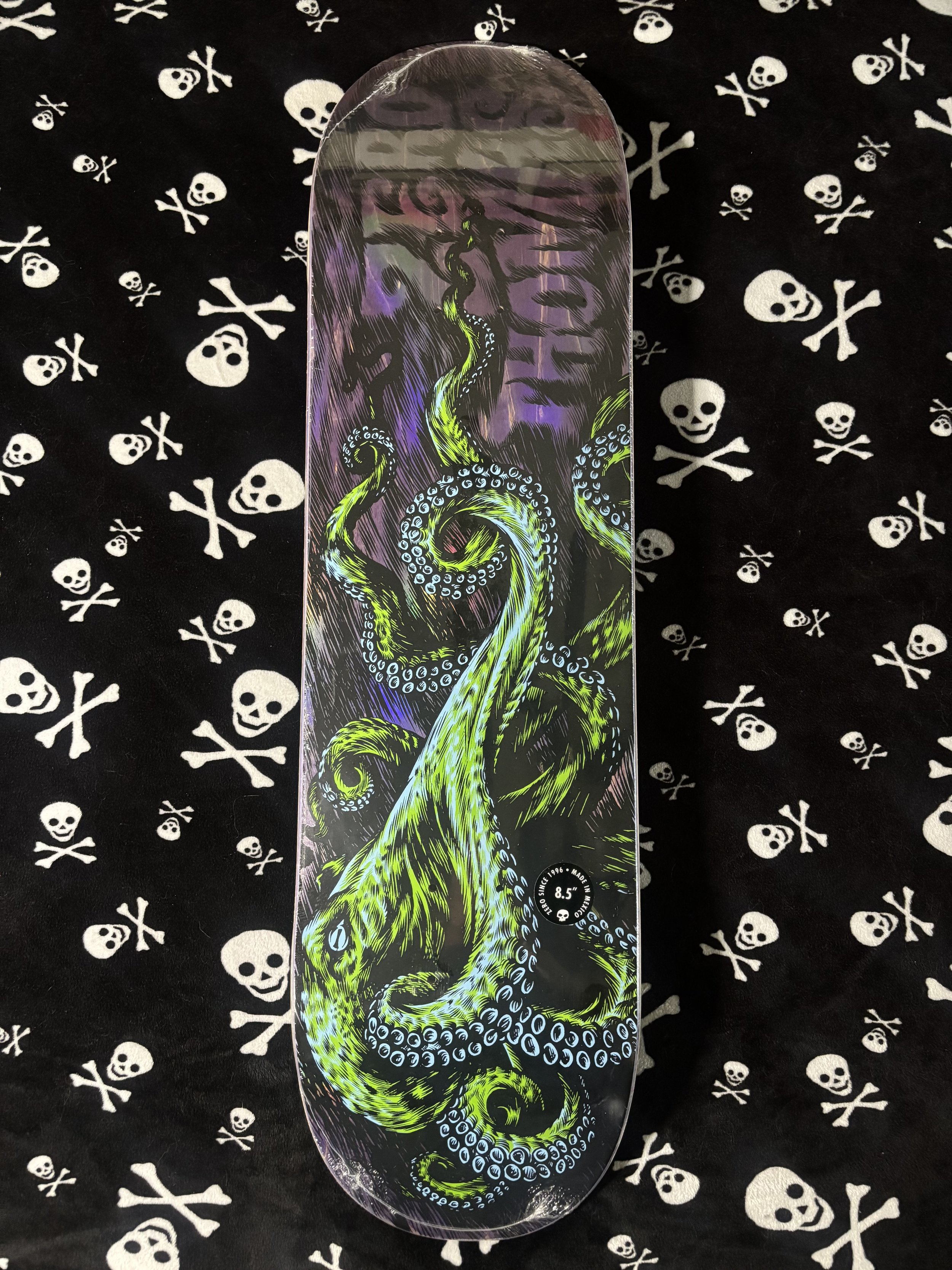 ZERO~ THOMAS OCTOPUS PURPLE HOLOGRAPHIC FOIL SKATEBOARD DECK