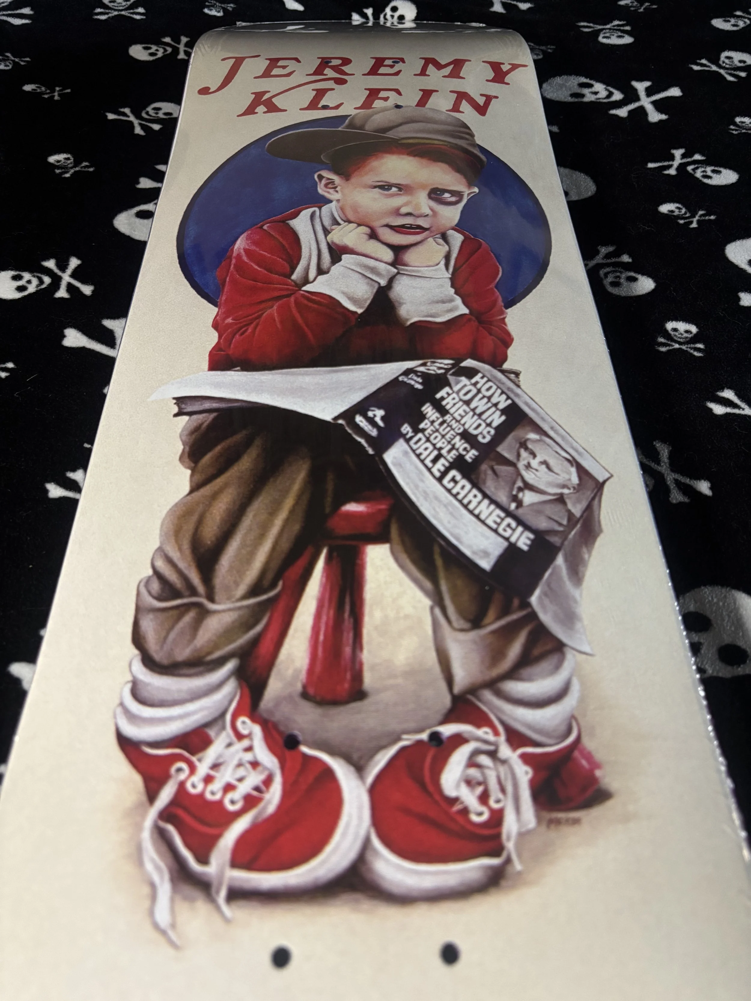 WORLD INDUSTRIES~ JEREMY KLEIN BLACK EYE KID EX7 SLICK REISSUE SKATEBOARD DECK