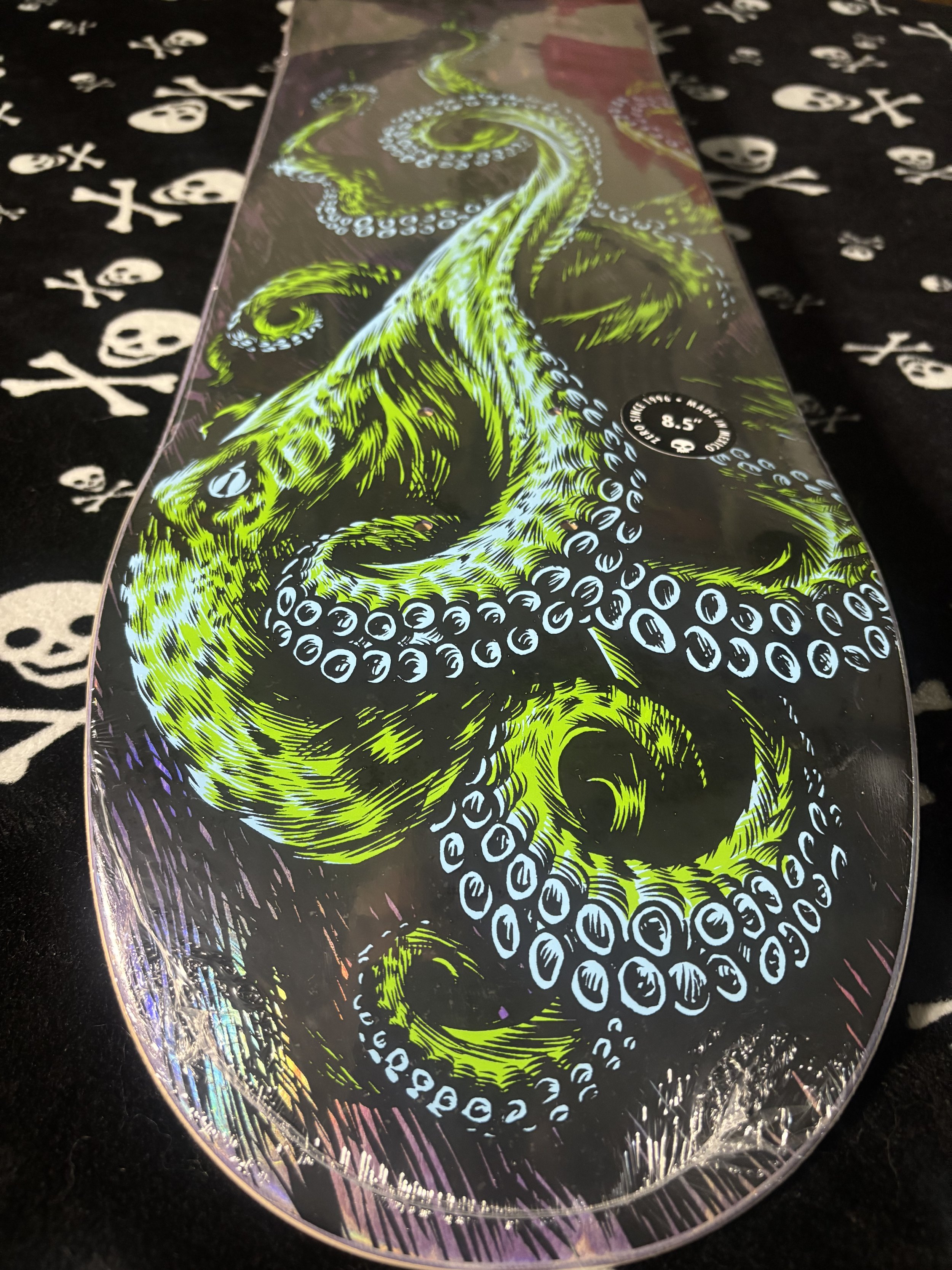ZERO~ THOMAS OCTOPUS PURPLE HOLOGRAPHIC FOIL SKATEBOARD DECK